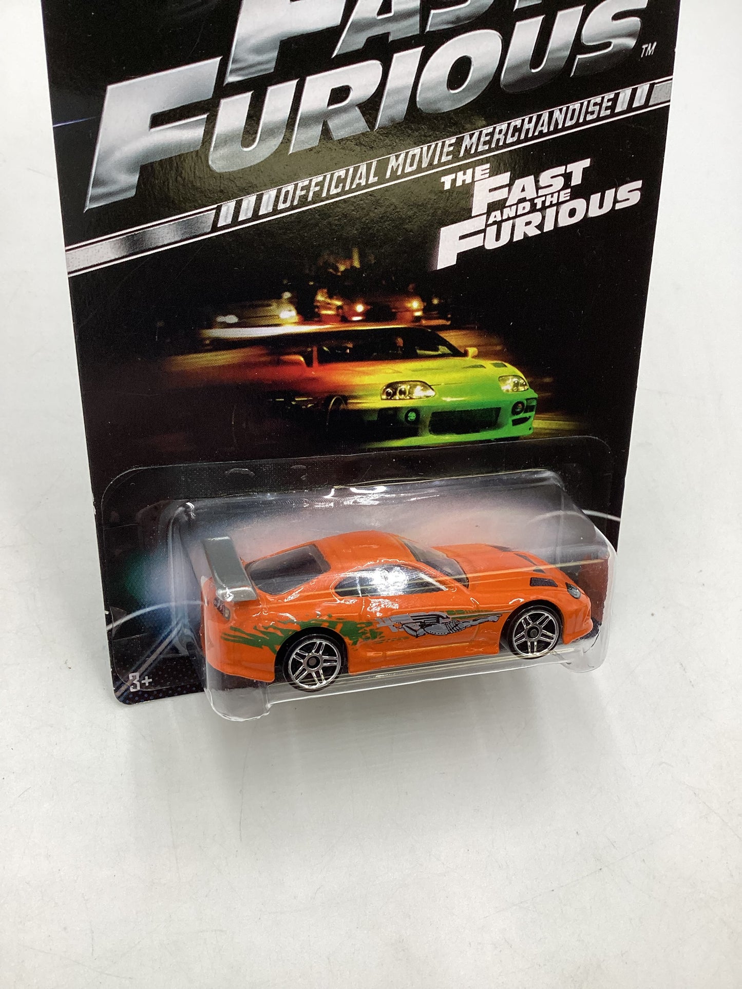 Hot wheels 2013 Fast and furious #2 Toyota Supra silver wing w/protector 70A