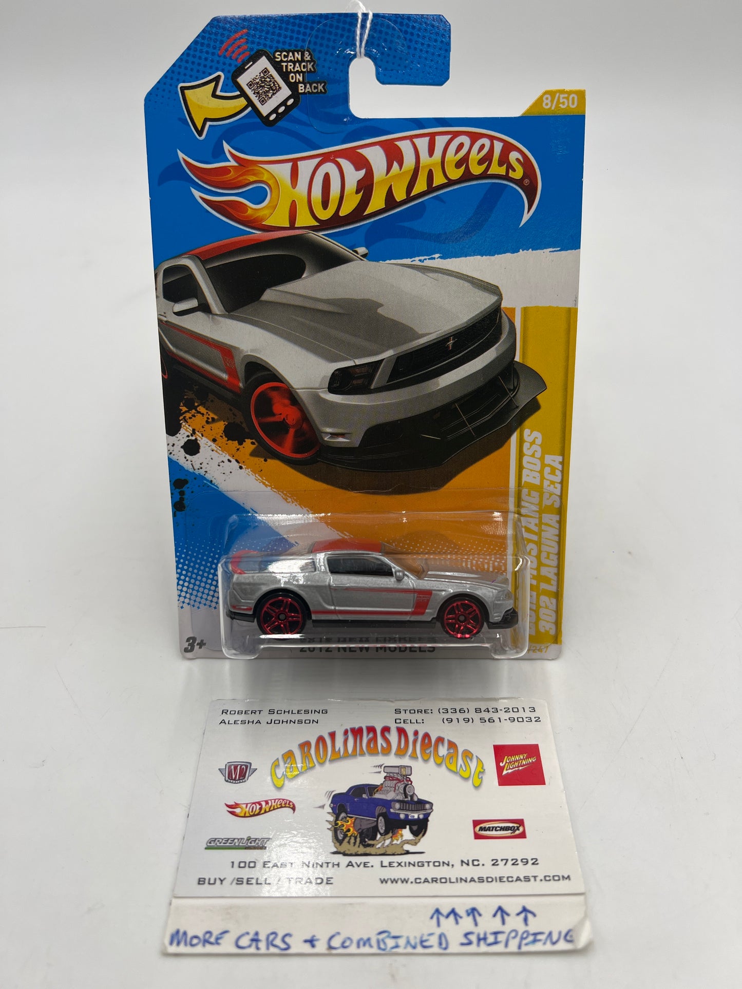 2012 Hot Wheels New Models #8 2012 Mustang Boss 302 Laguna Seca Silver 32D