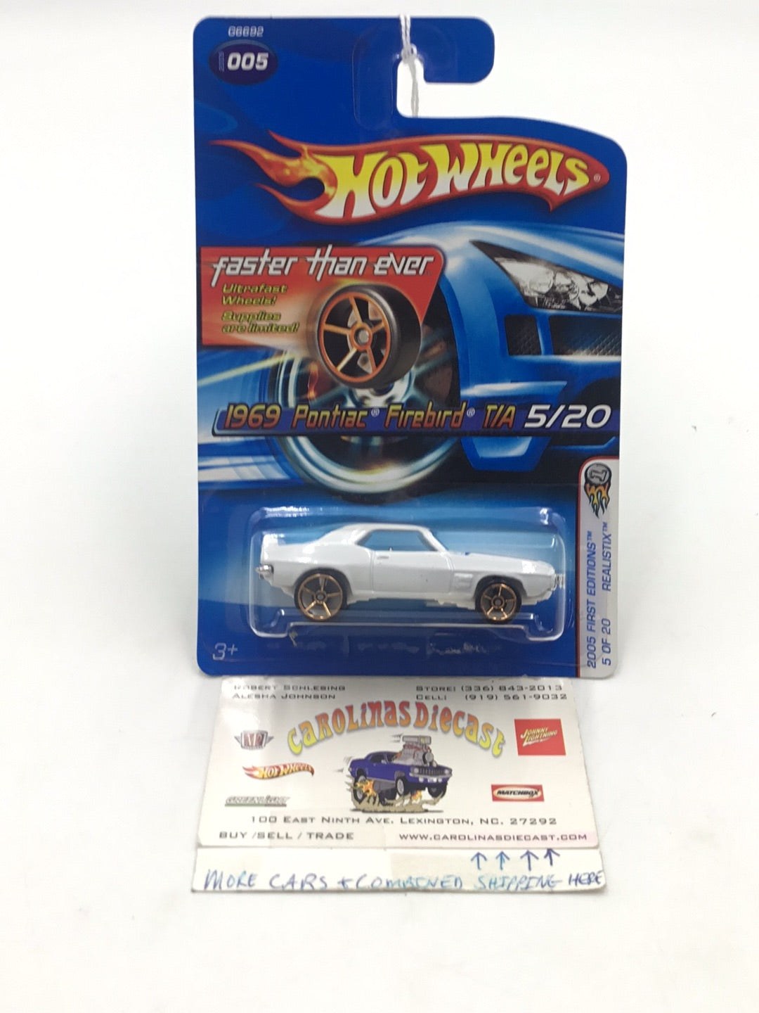 2005 Hot Wheels #5 1969 Pontiac Firebird FTE 53F