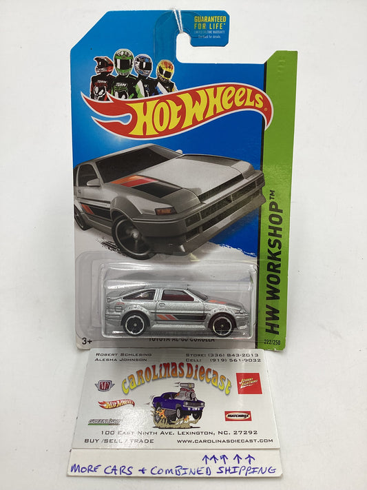 2014 Hot wheels Workshop #222 Toyota AE86 Corolla Silver 94D