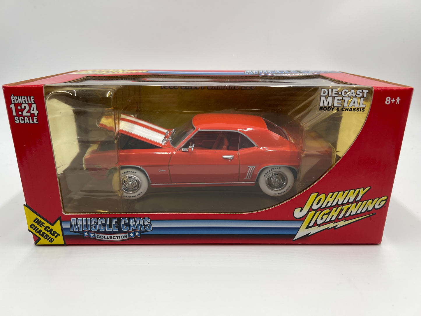 Johnny Lightning 1:24 Scale White Lightning Chase Muscle Cars 1969 Chevy Camaro Z28 Orange VHTF