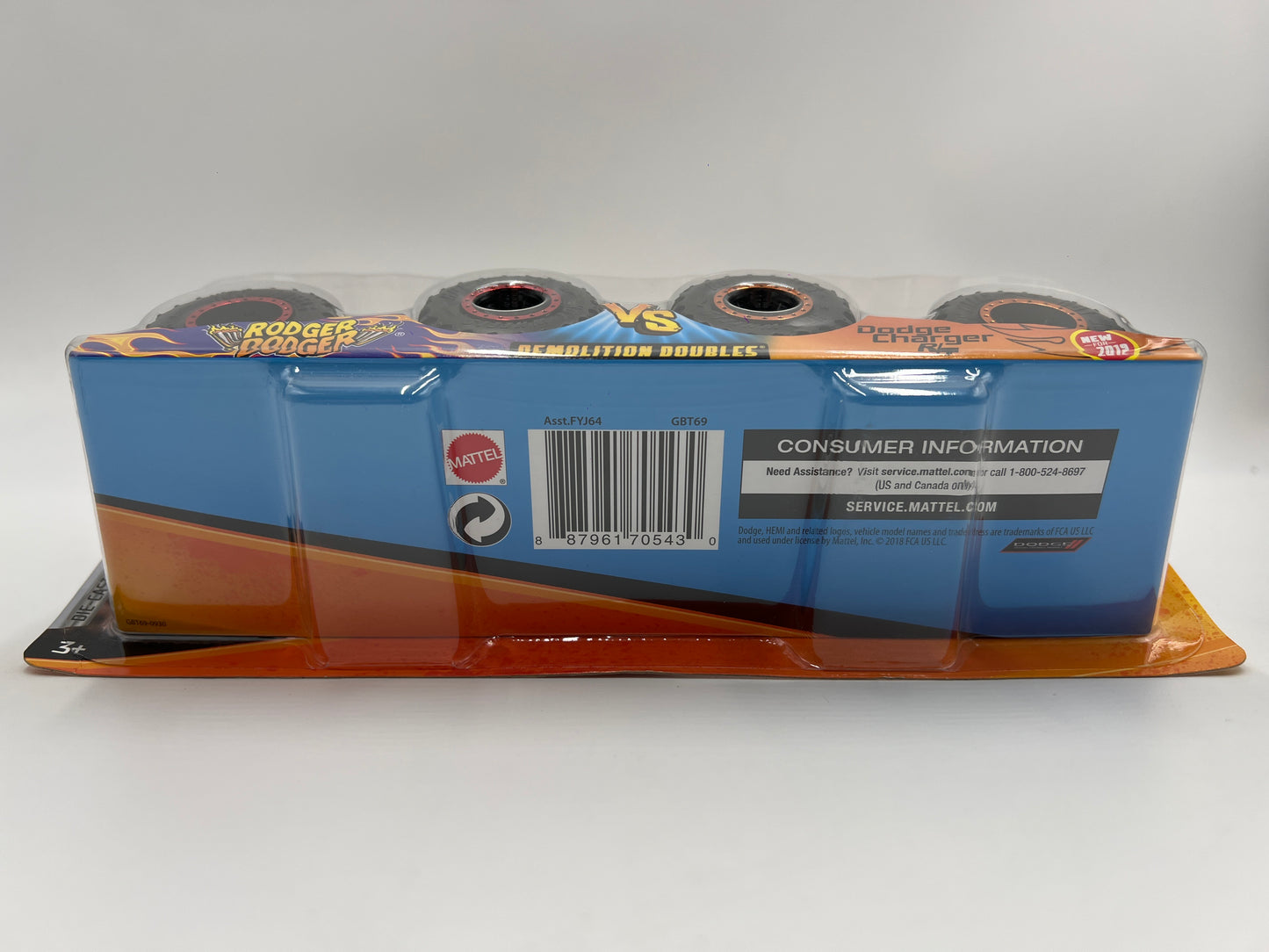 Hot Wheels Monster Trucks Demolition Doubles Rodger Dodger Vs Dodge Charger R/T 136H