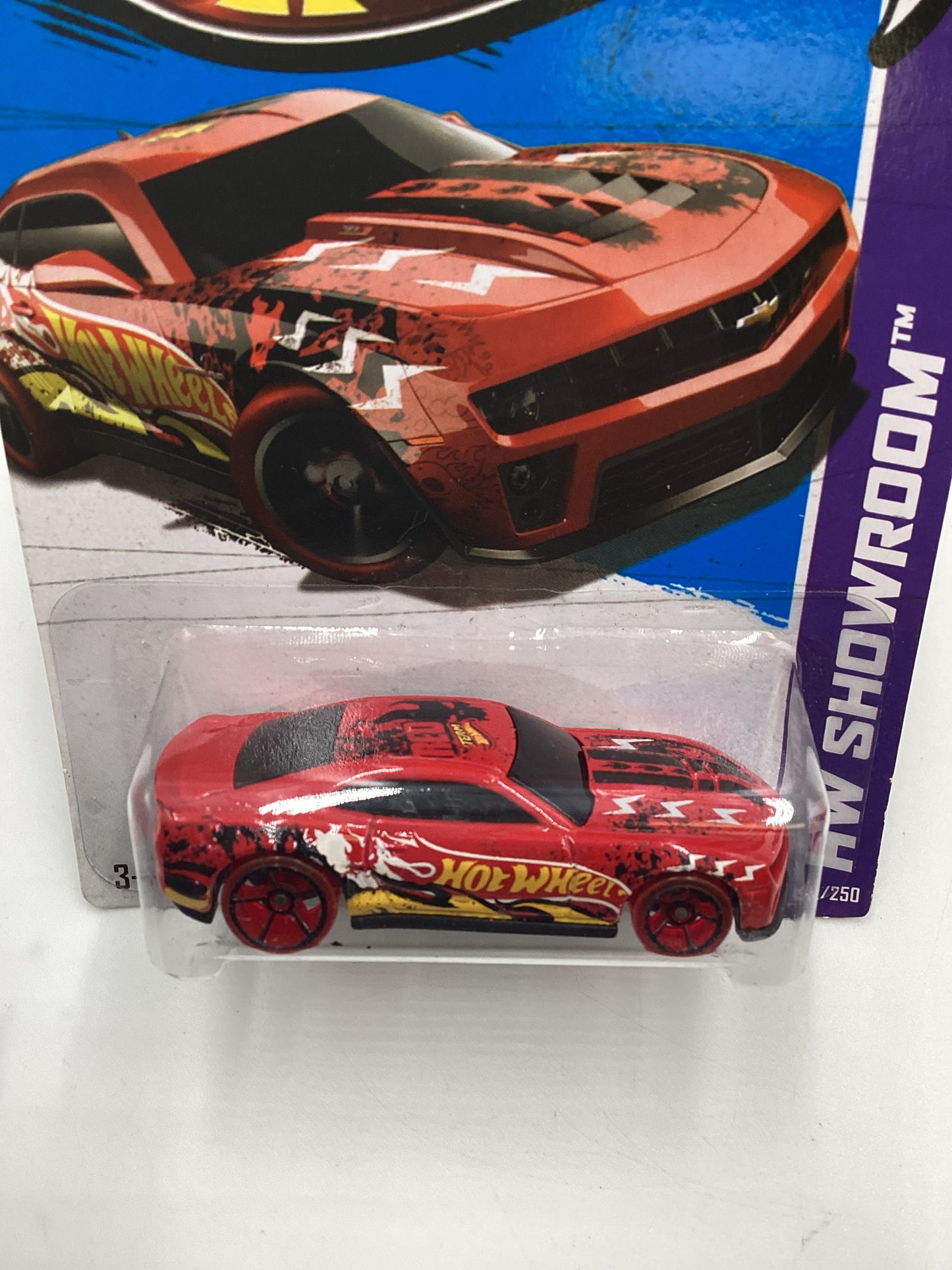 2013 Hot Wheels #192 12 Camaro ZL1 Red Translucent Wheels Variation 11C