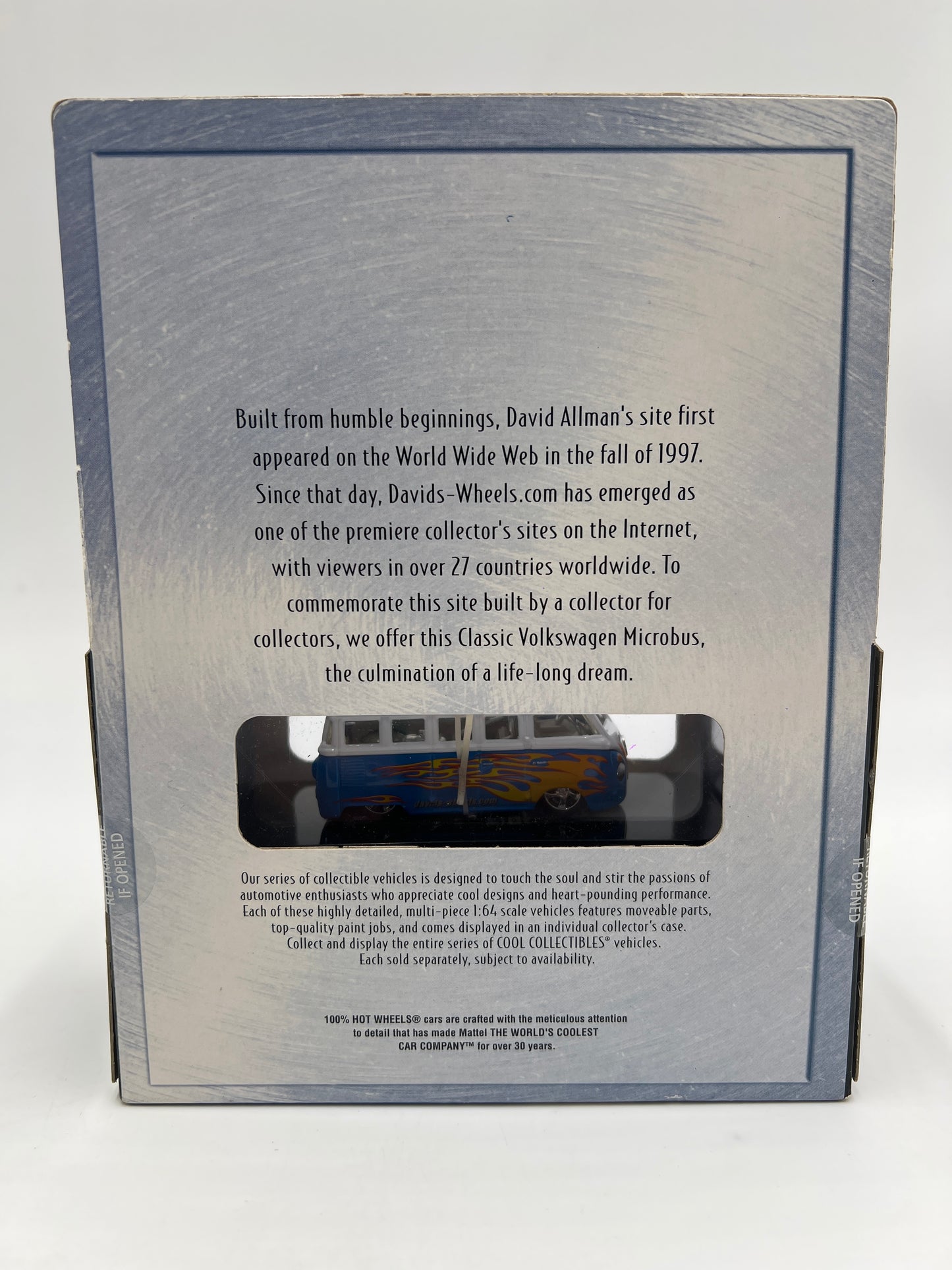 Hot Wheels 100% Davids Wheels VW Microbus Blue/White