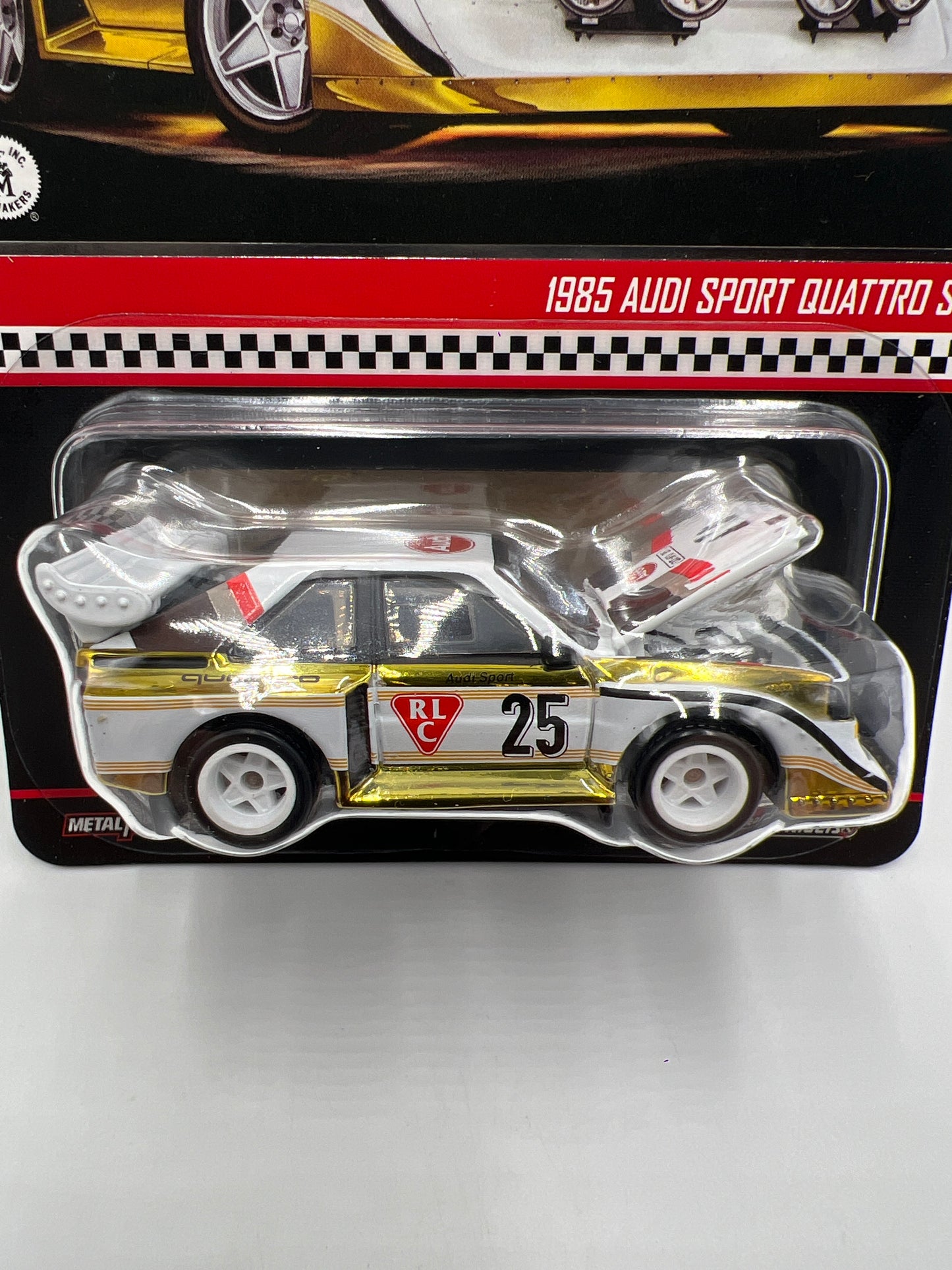 2025 Hot Wheels RLC 1985 Audi Sport Quattro S1 White/Gold W/Protector