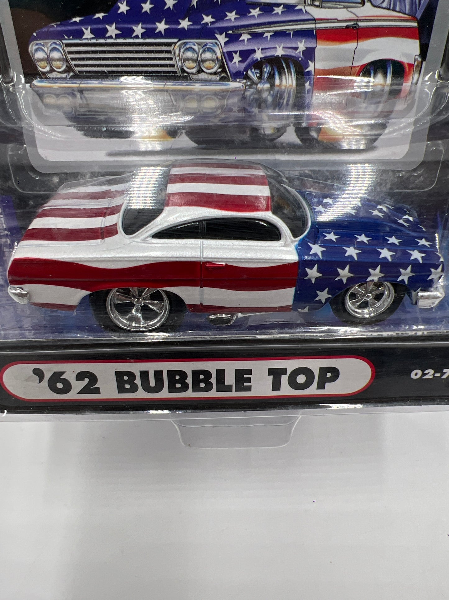 Muscle Machines 62 Bubble Top American Flag 02-75 222D