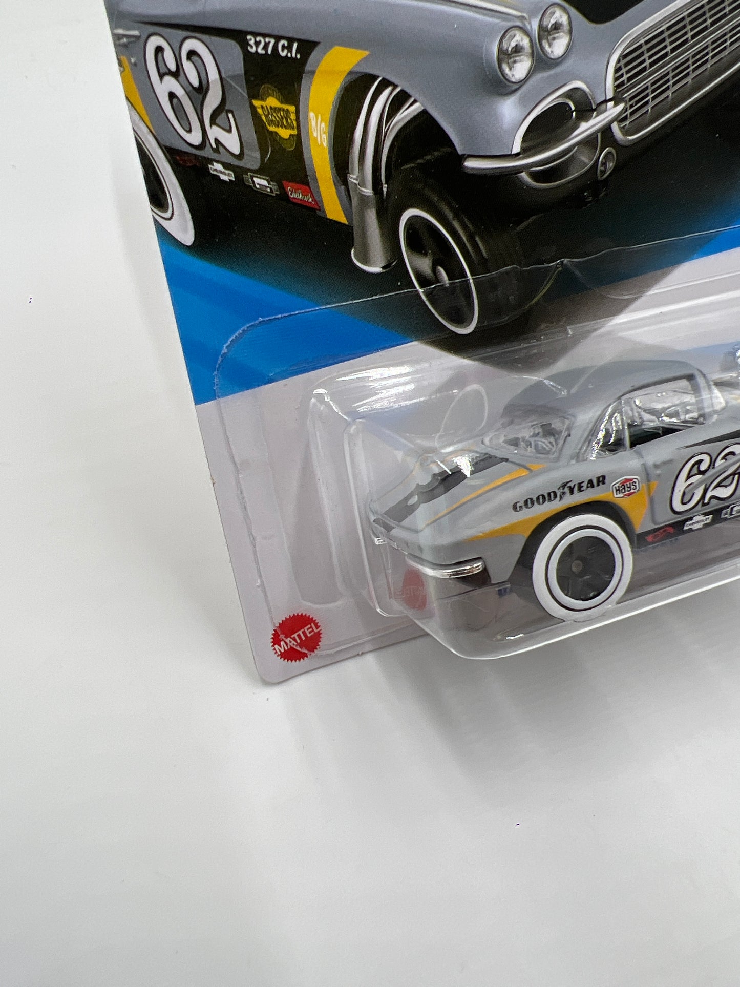 2025 Hot Wheels J Case HW Reverse Rake #182 62 Corvette Gasser Gray 8D