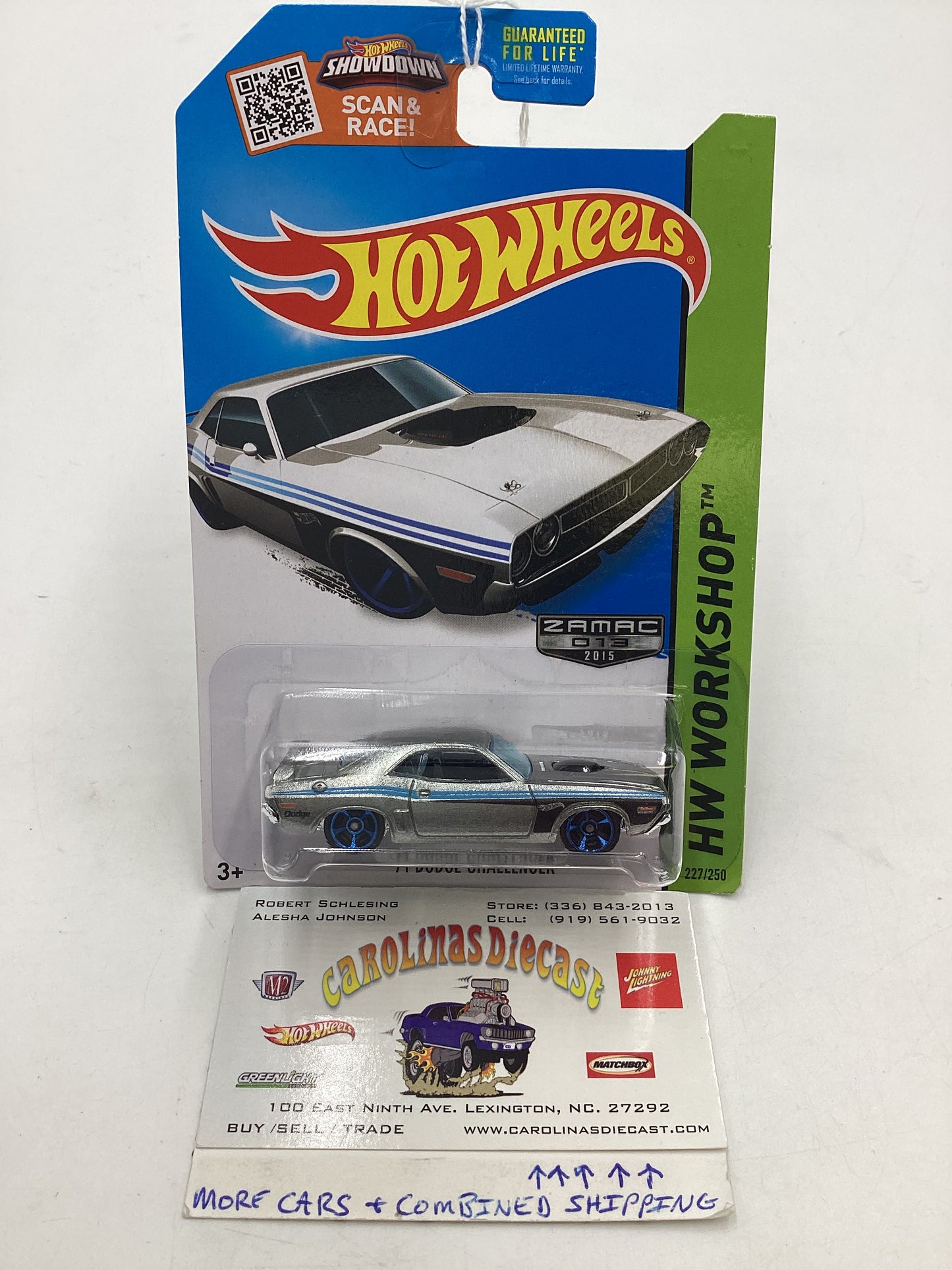 2015 HW Workshop Zamac 013 71 Dodge Challenger #227 147C