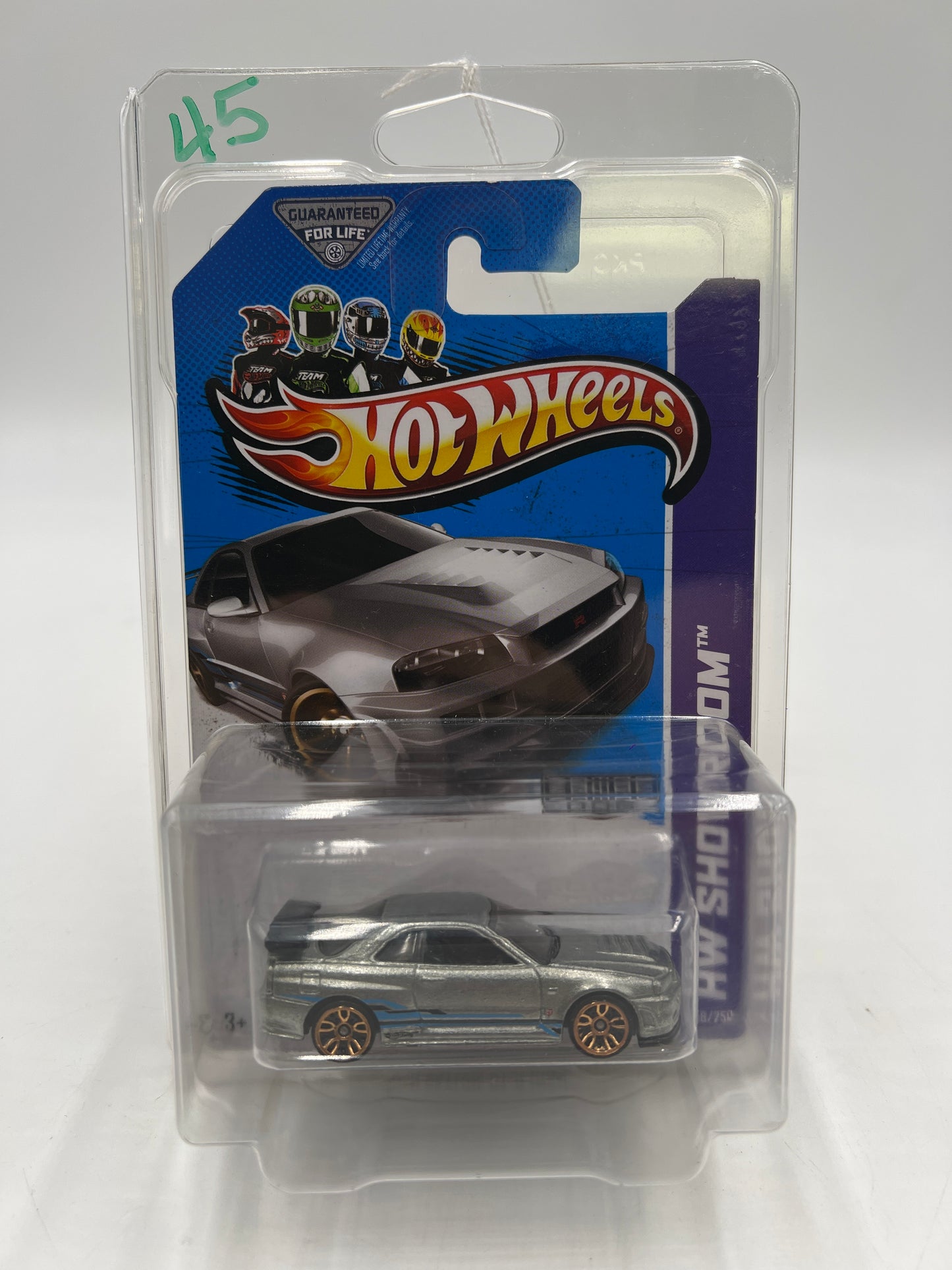 2013 Hot Wheels Showroom #158 Zamac Nissan Skyline GT-R R34 HTF W/Protector