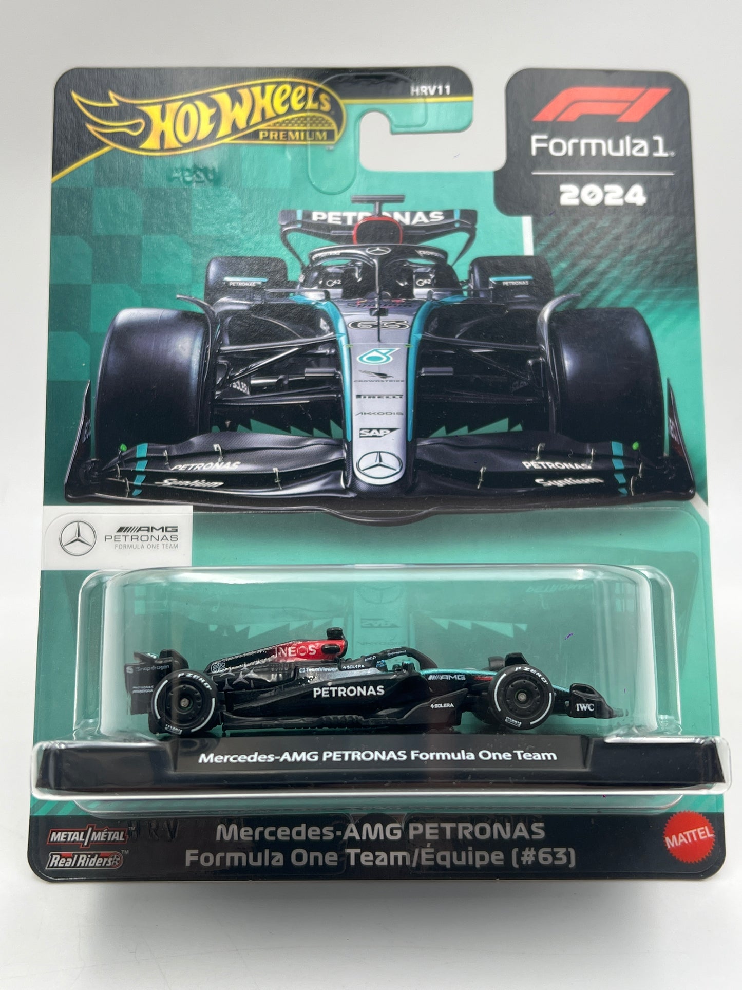 Hot Wheels Premium Formula 1 2024 Mercedes-AMG Petronas Formula One Team #63 241H