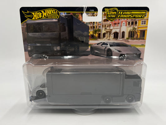 Hot Wheels Team Transport #76 Lamborghini Reventon Roadster & Flipside Hauler 280D