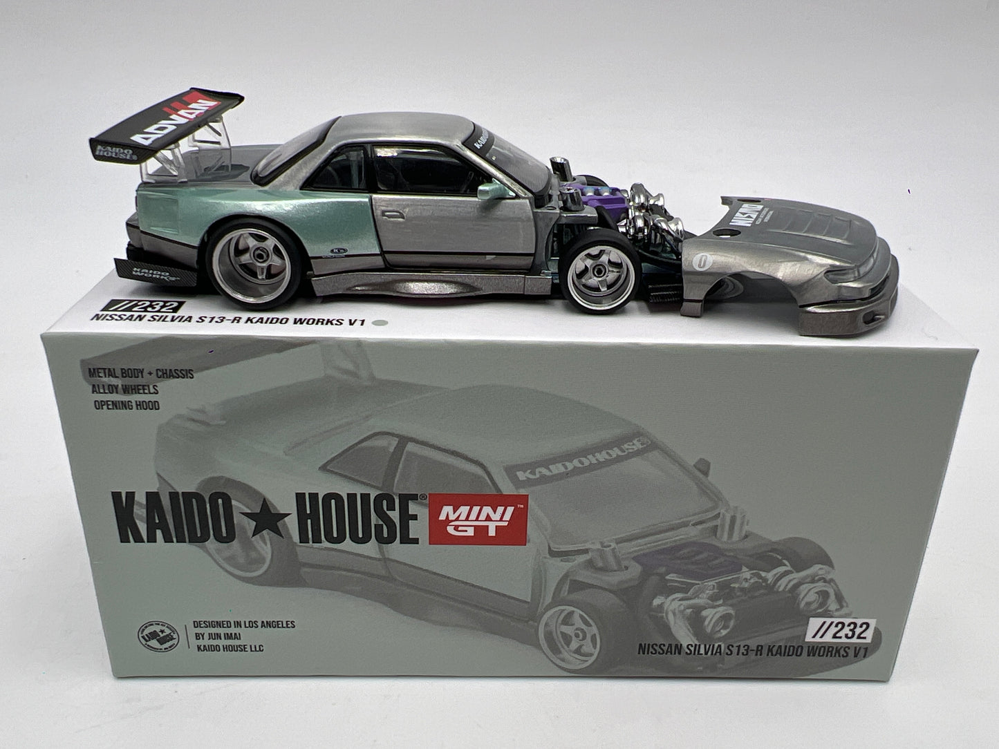 Mini GT Kaido House #232 CHASE Nissan Silvia S13-R Kaido Works V1
