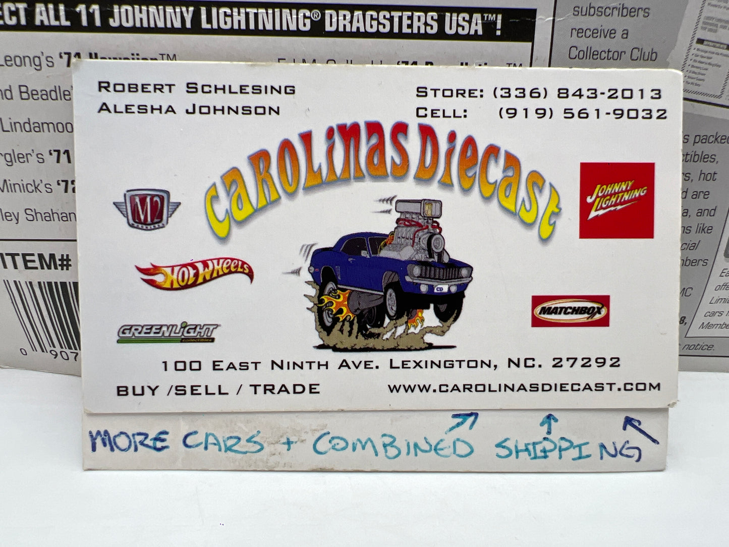 Johnny Lightning Dragsters USA Series 6 #1142 72 Chi-Town Hustler Yellow/Red Bad Card 186B