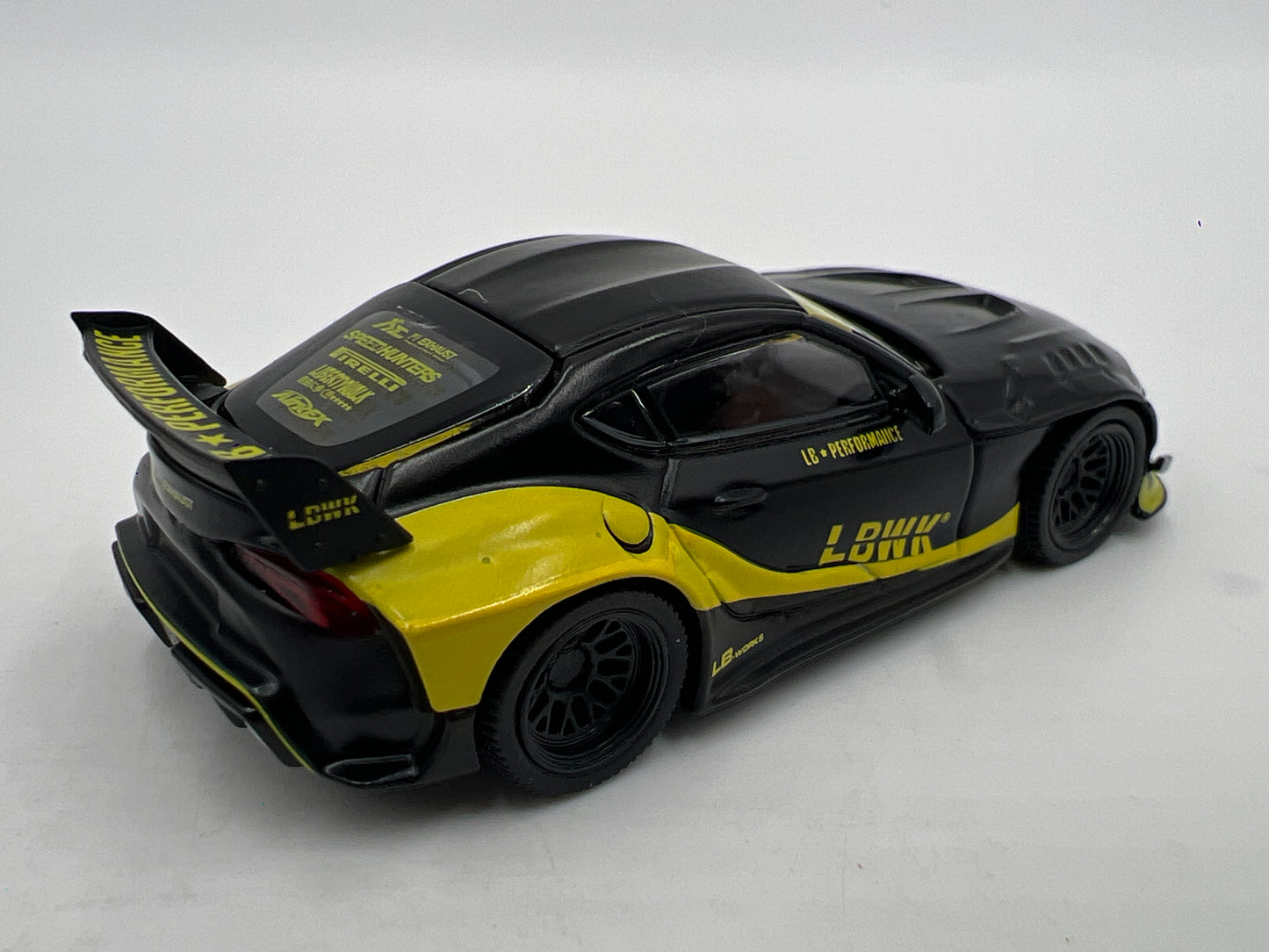 Mini GT #472 MiJo Exclusive Toyota GR Supra LB Works Black/Yellow