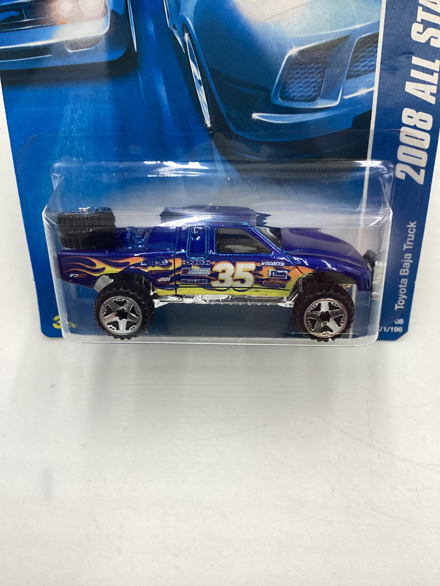 2008 Hot Wheels All Stars #71 Toyota Baja Truck Blue