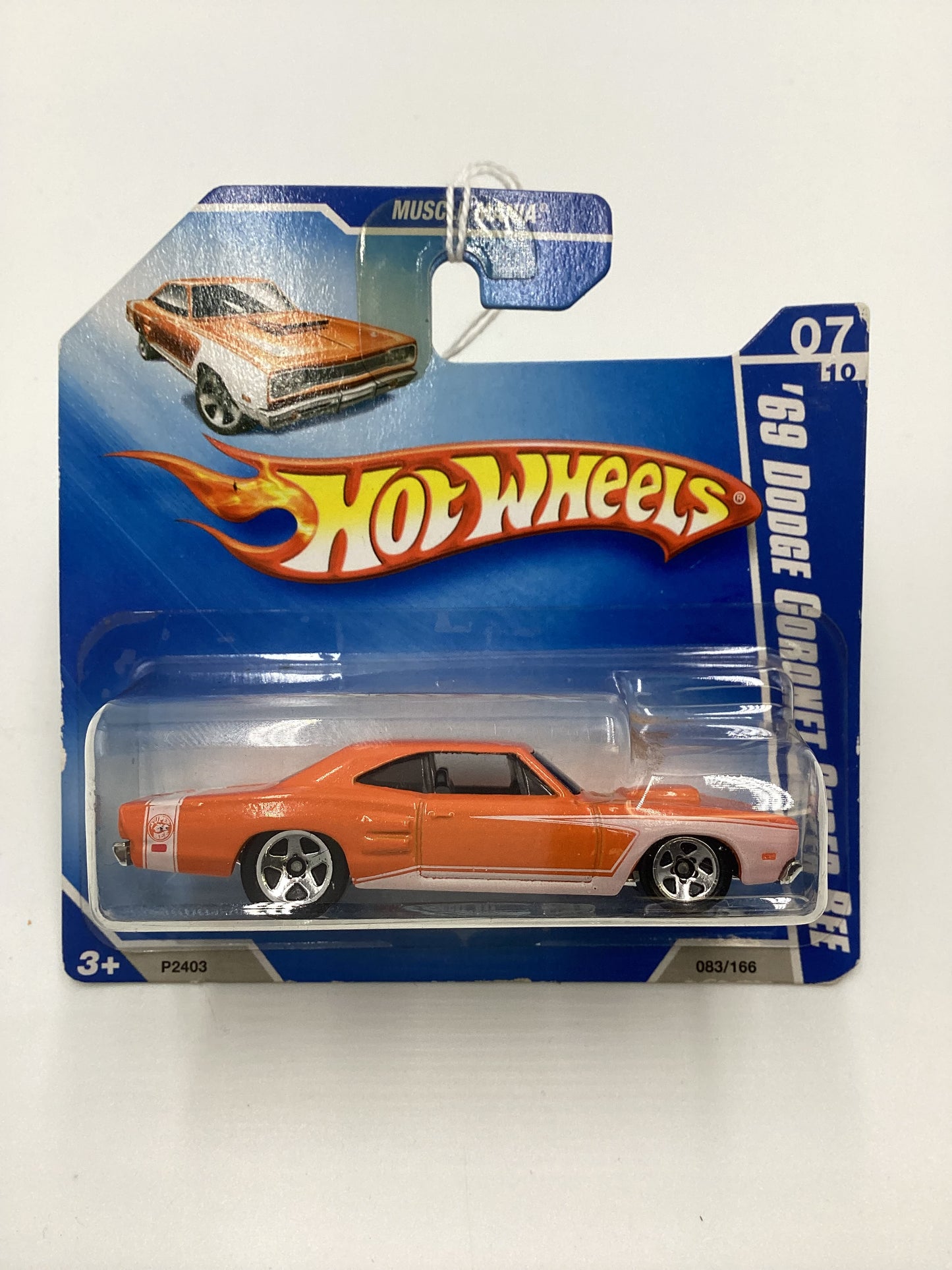 2009 Hot Wheels #083 69 Dodge Coronet Super Bee Orange Short Card