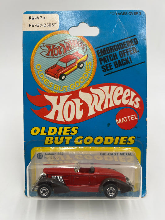 Hot Wheels Original 1977 #2505 Oldies But Goodies Auburn 852 Red Patch Card W/Protector