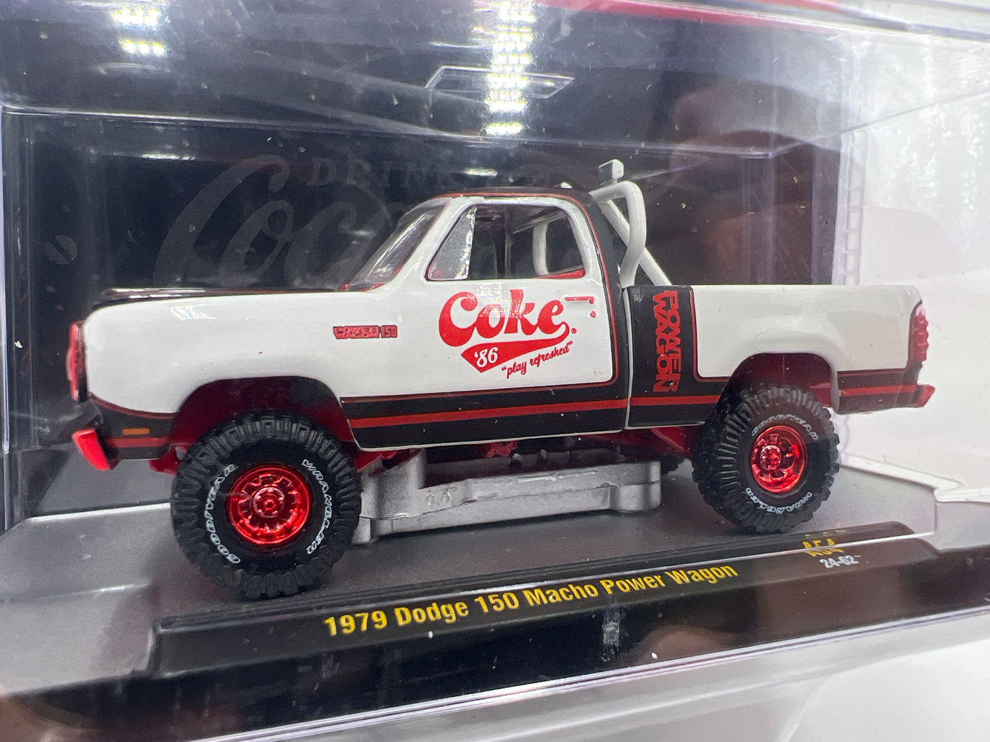2025 M2 Machines Coca Cola CHASE 1979 Dodge 150 Macho Power Wagon A54