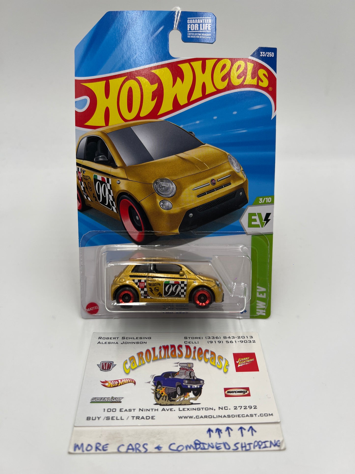 2025 Hot Wheels C Case #33 Fiat 500e Gold 63D