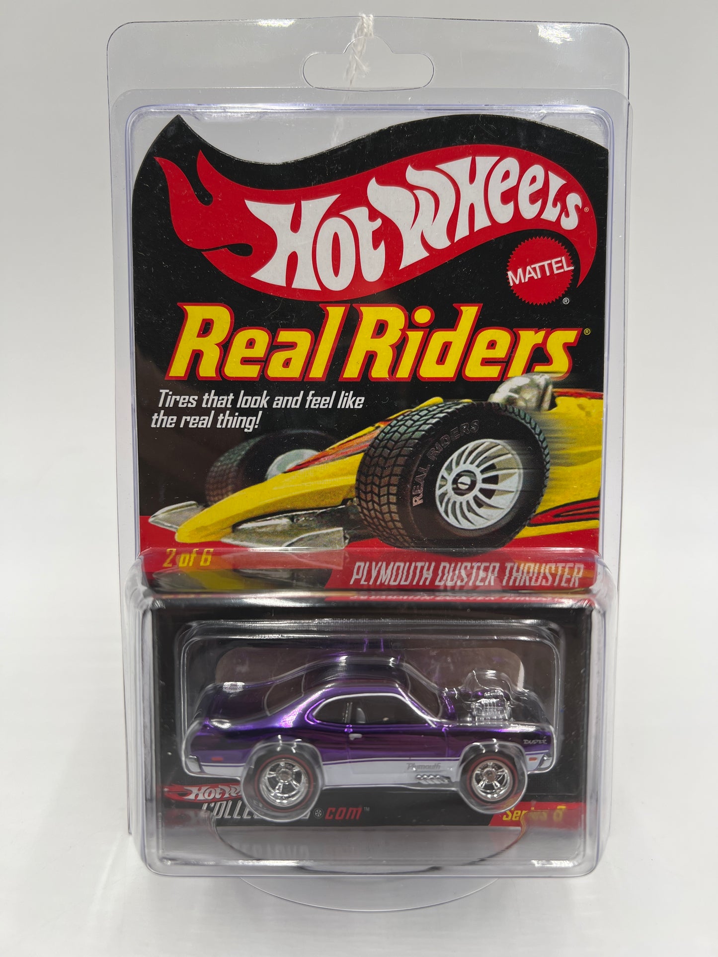 Hot Wheels RLC Real Riders Series 8 #2 3370/6500 Plymouth Duster Thruster Purple W/Protector
