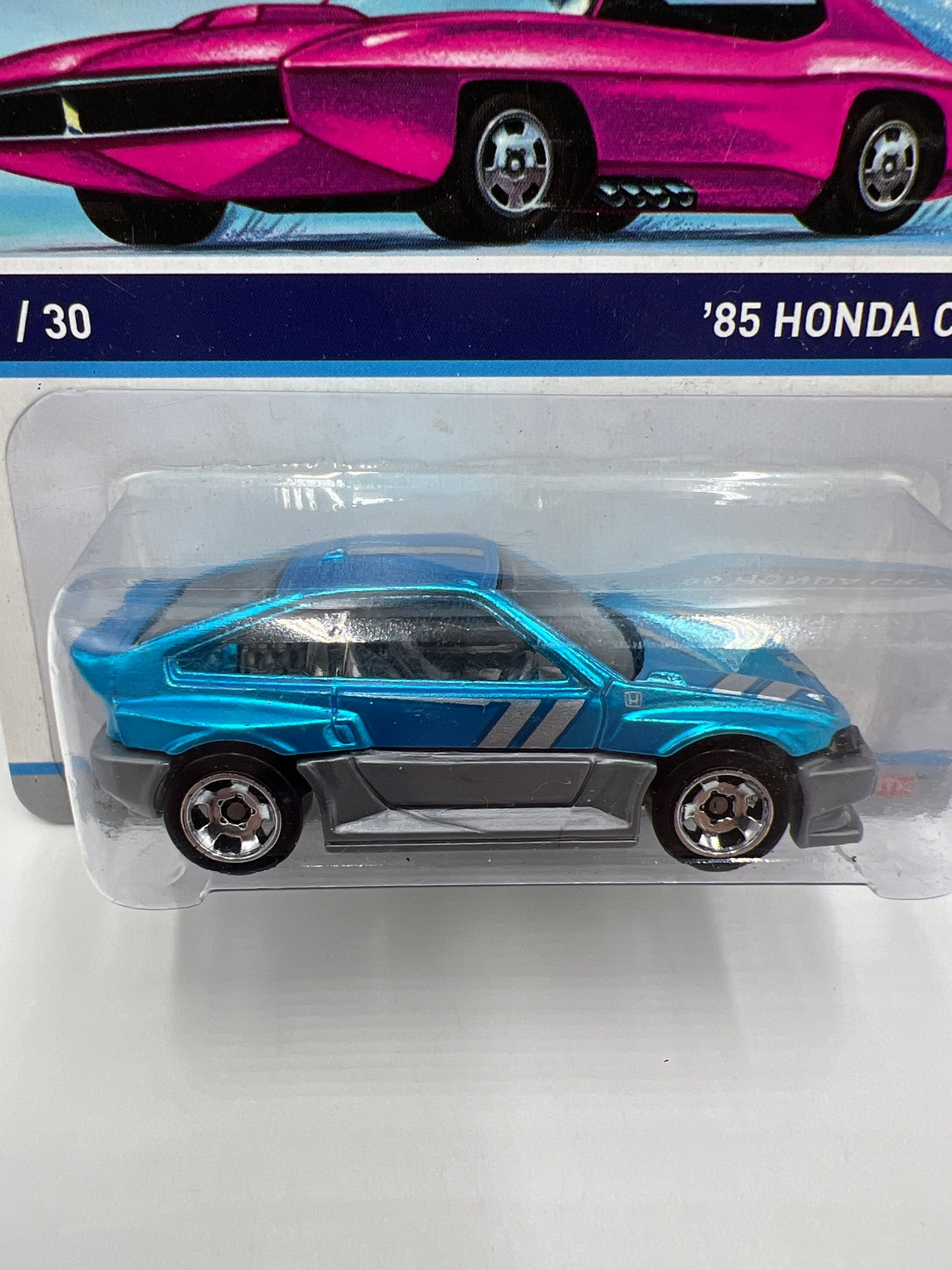Hot Wheels Cool Classics #11 85 Honda CR-X Spectrafrost Blue W/Protector