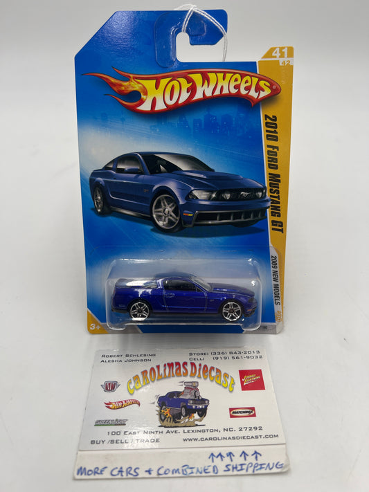 2009 Hot Wheels New Models #041 2010 Ford Mustang GT Blue 35E