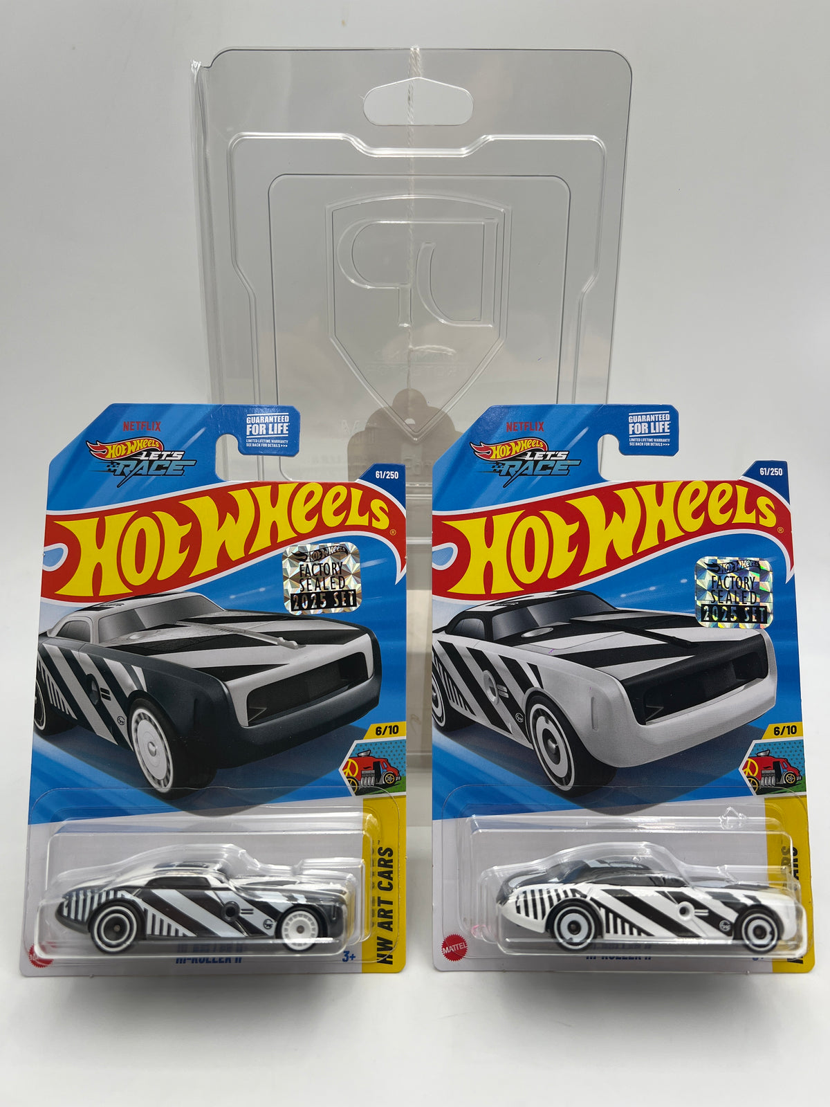 2025 Hot Wheels Factory Sealed Super Treasure Hunt & Mainline #61 Hi-Roller II Black/White W/Protector