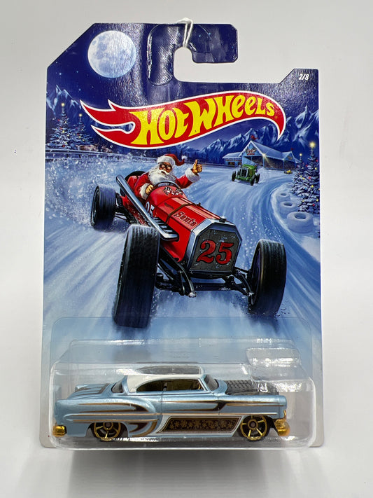 2014 Hot Wheels Holiday Hot Rods #2 Custom 53 Chevy Light Blue 158A