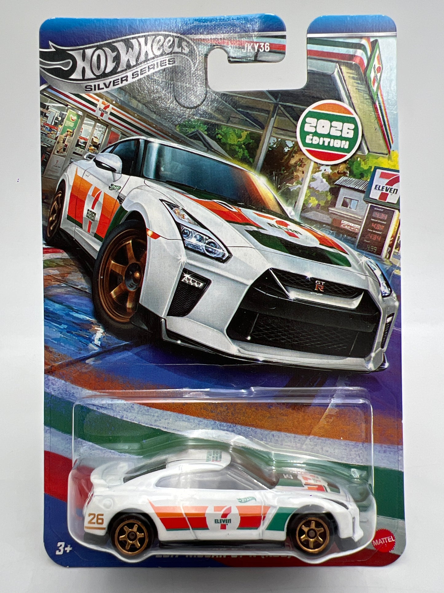 2026 Hot Wheels Silver Series 7-Eleven Exclusive 2017 Nissan GT-R R35 White