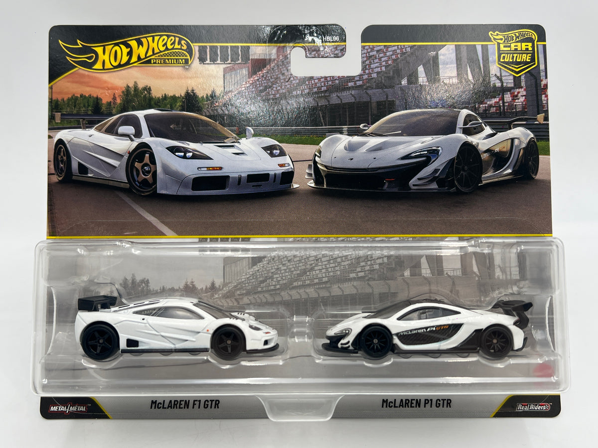 2026 Hot Wheels Premium Target 2 Pack McLaren F1 GTR & McLaren P1 GTR White