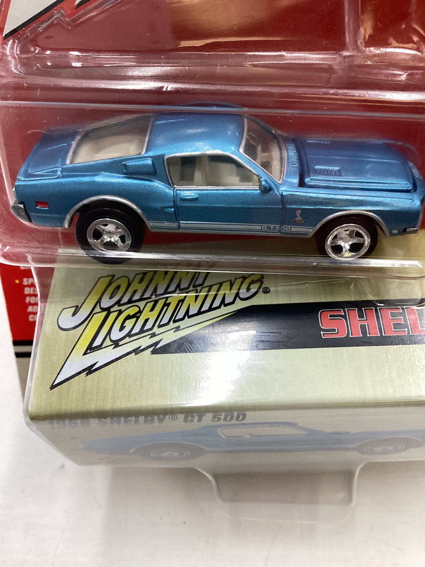 Johnny Lightning Pro Collector Series Shelby 1968 Shelby GT 500 Blue W/Tin 221H