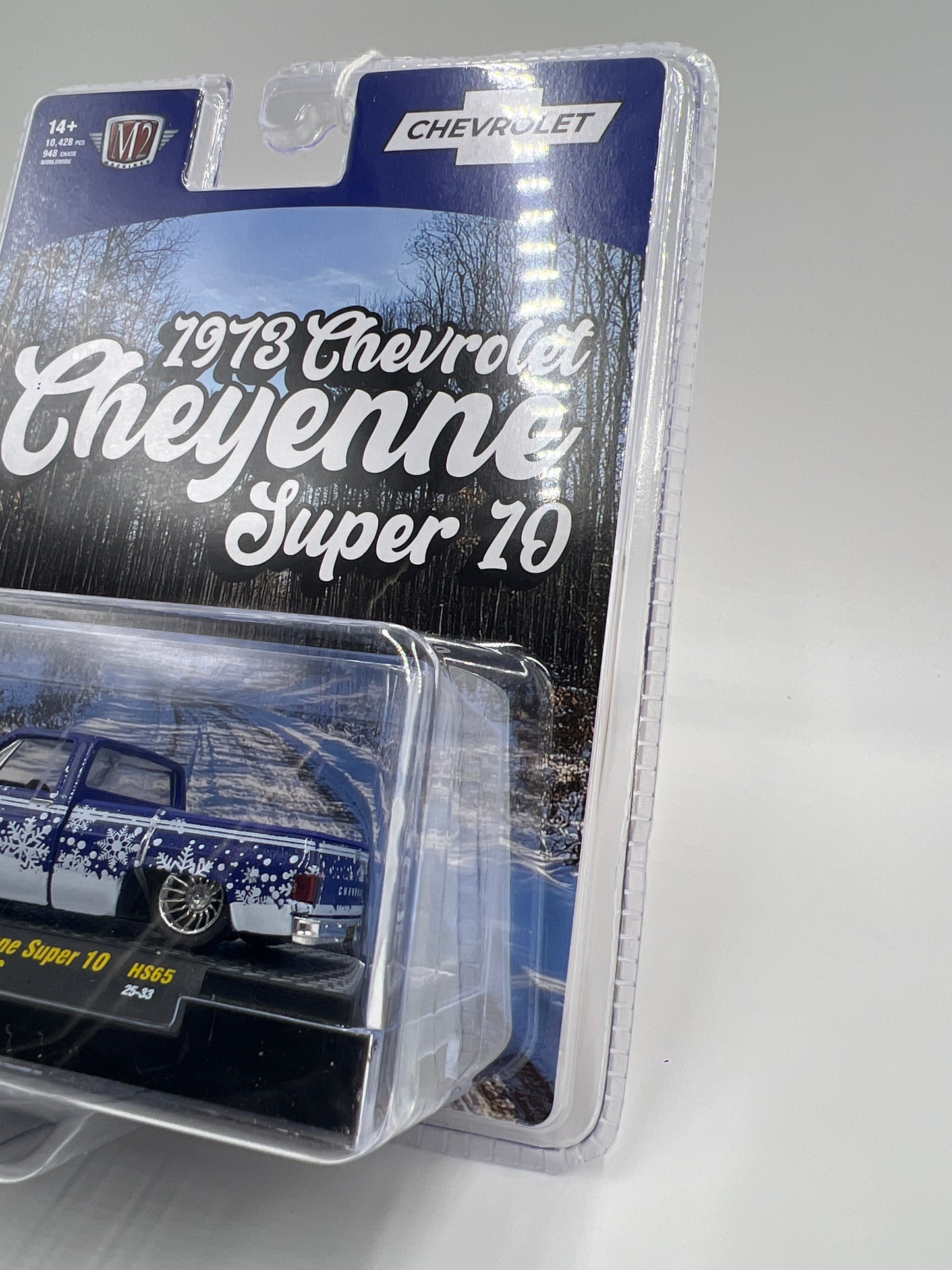 M2 Machines Hobby Exclusive 1973 Chevrolet Cheyenne Super 10 Custom SS Blue HS65