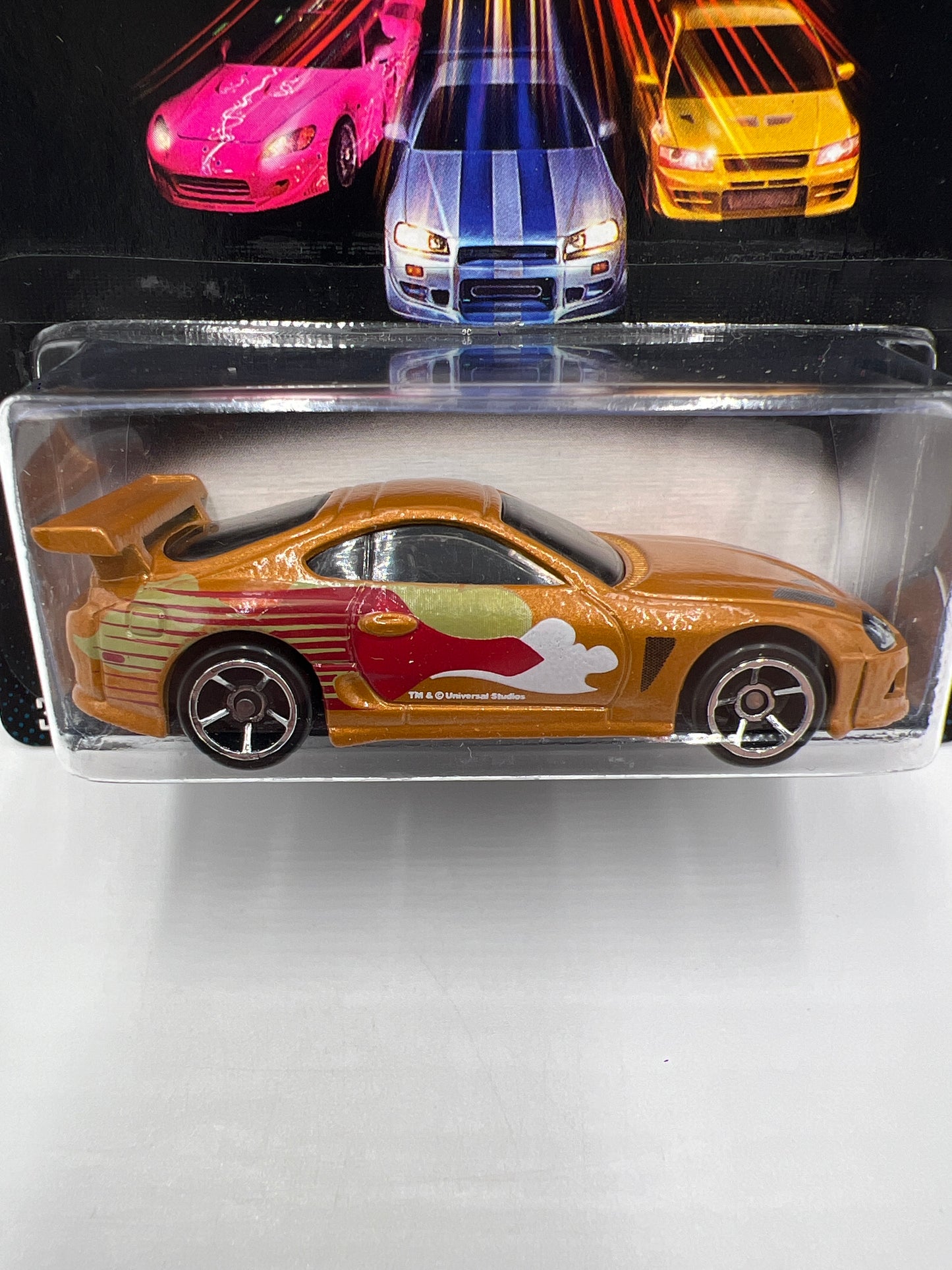 Hot Wheels Fast and Furious #2 94 Toyota Supra Gold W/Protector 2