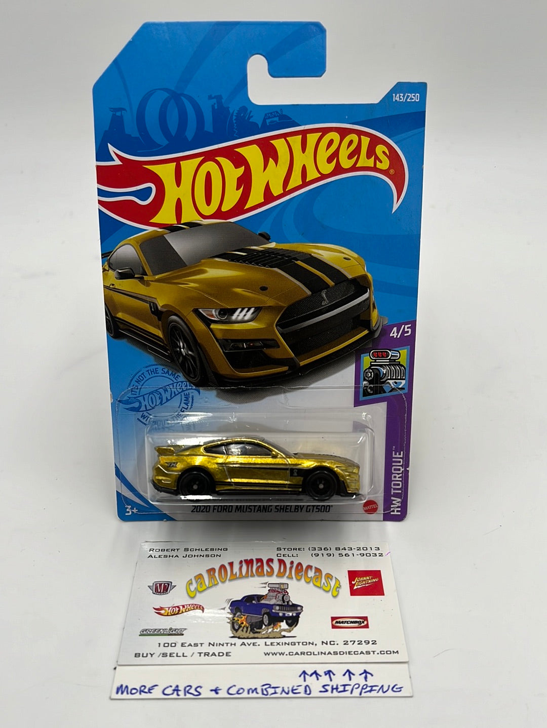 Hot Wheels 2021 Super Treasure Hunt 2020 Ford Mustang Shelby GT500 #143 W/Protector