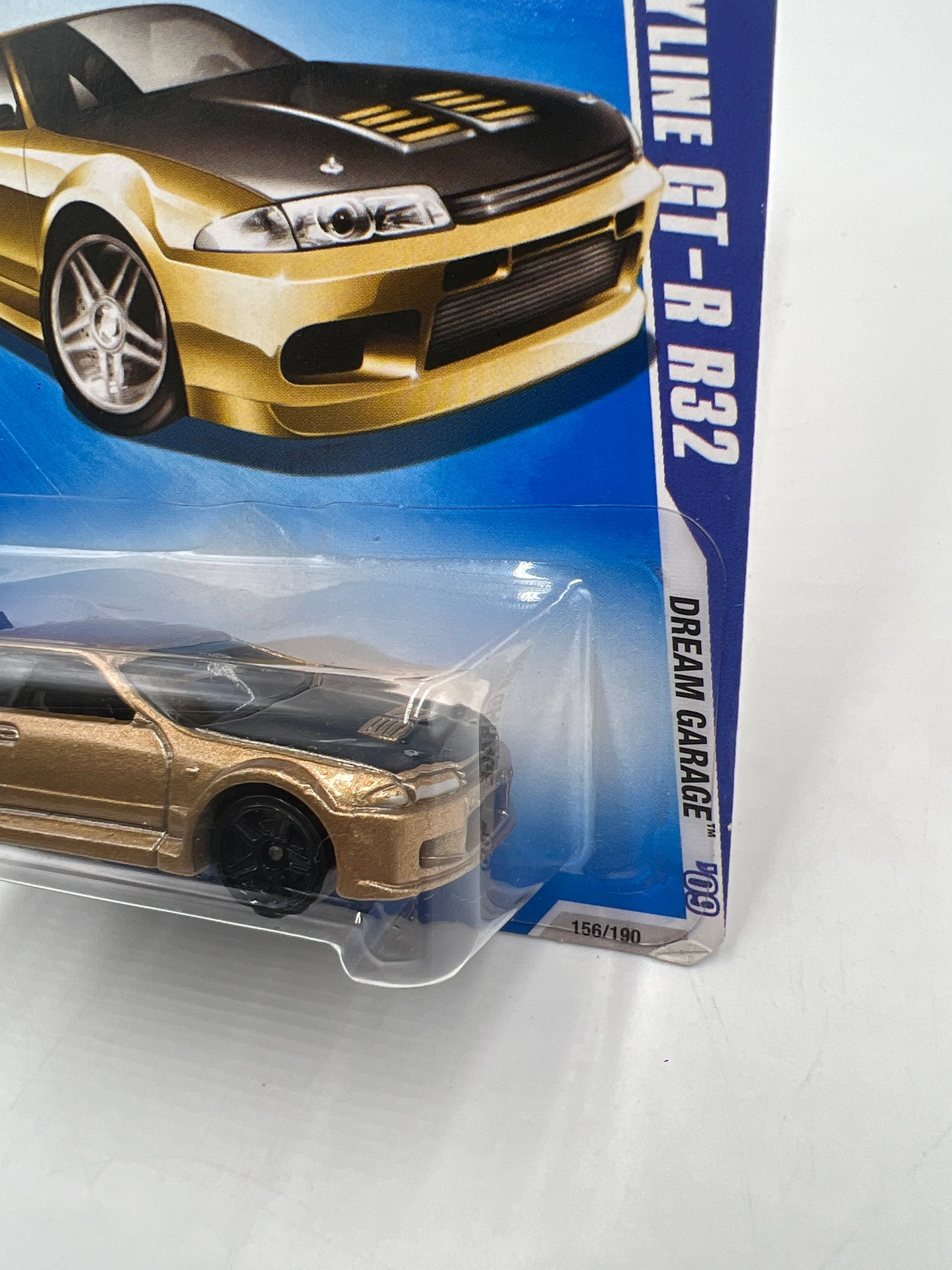 2009 Hot Wheels Dream Garage #156 Nissan Skyline GT-R R32 Gold HTF W/Protector