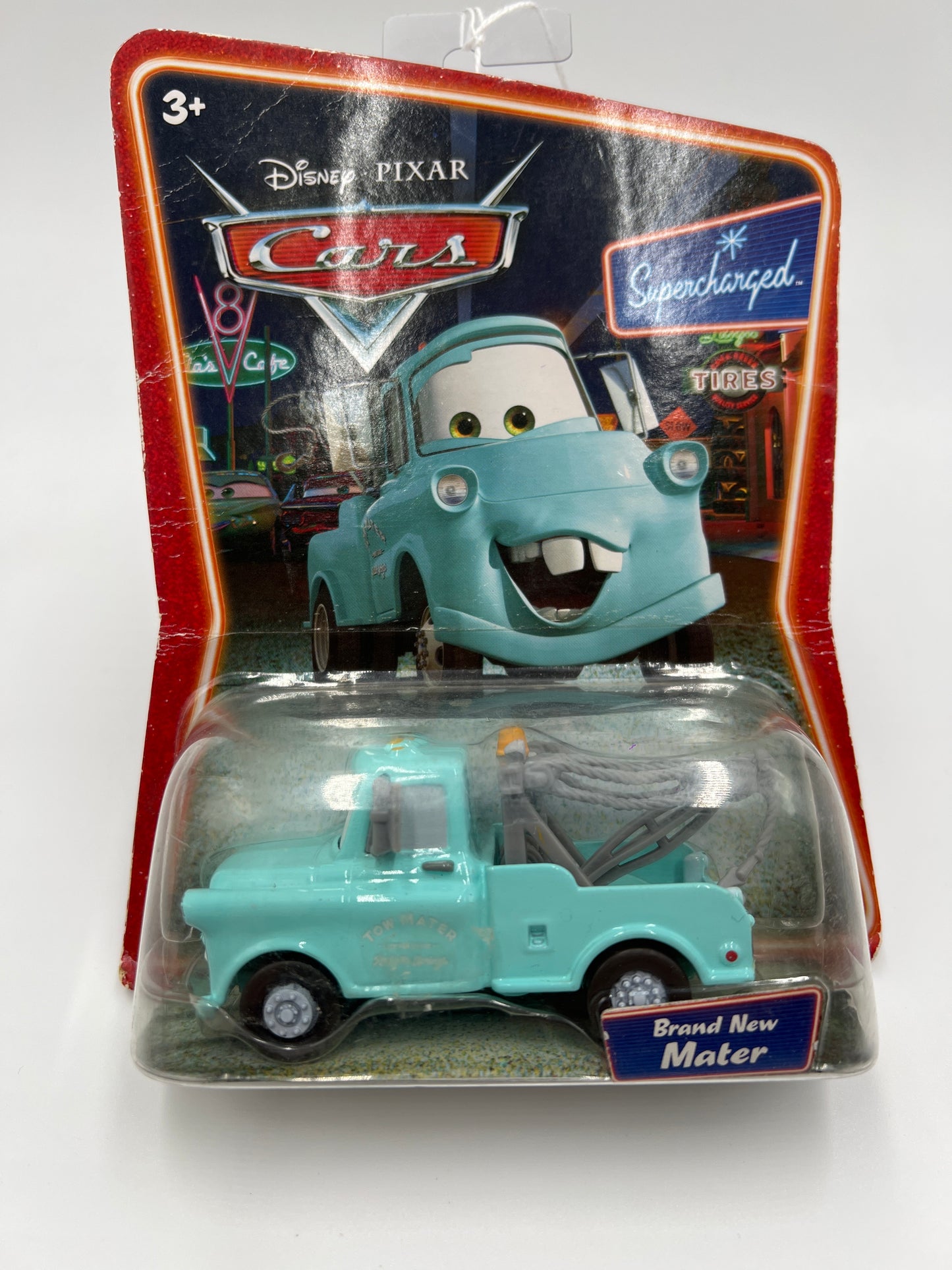 Disney Pixar Cars Supercharged Brand New Mater Light Blue Bad Card 140A