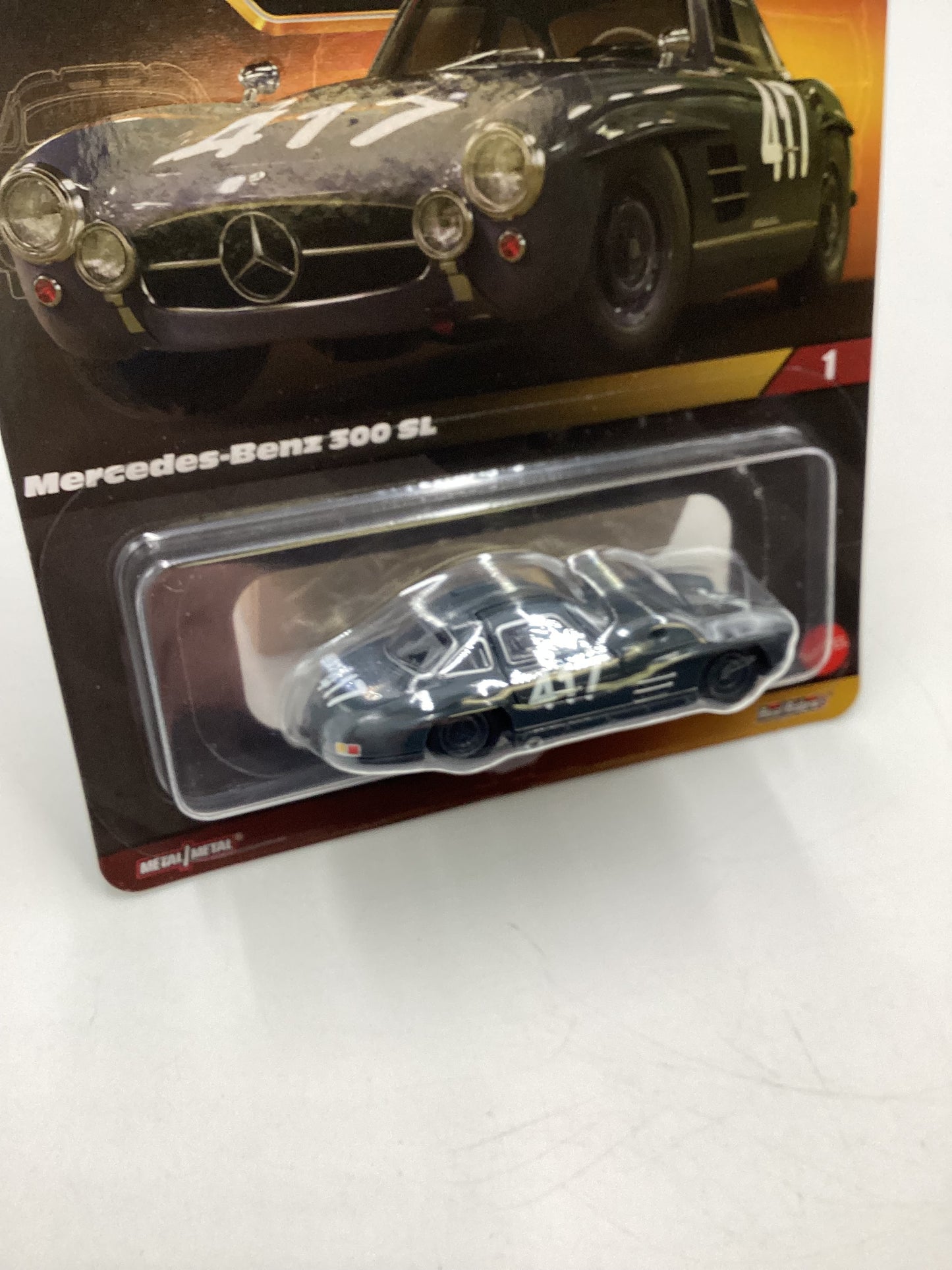 Hot Wheels Elite 64 #1 Mercedes-Benz 300 SL Gray with protector