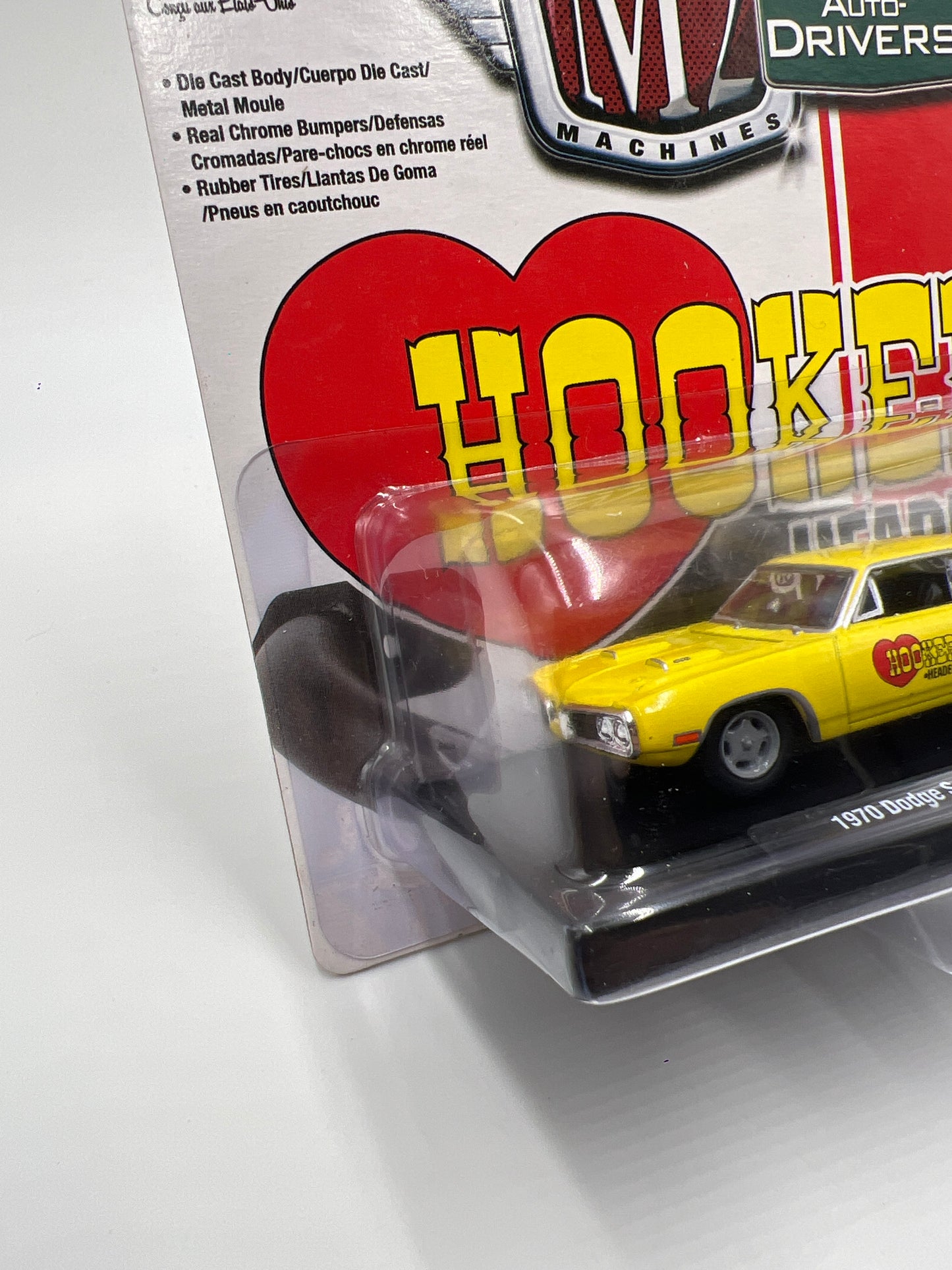 M2 Machines Auto Drivers 1970 Dodge Super Bee 383 Yellow Hooker Headers R43 191G