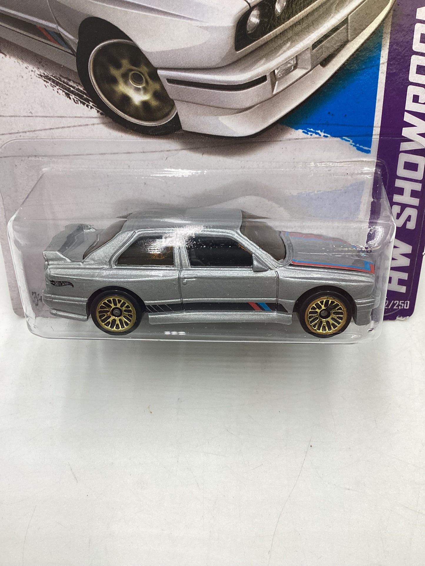 2013 Hot Wheels #172 HW Showroom 92 BMW M3 Silver 109H