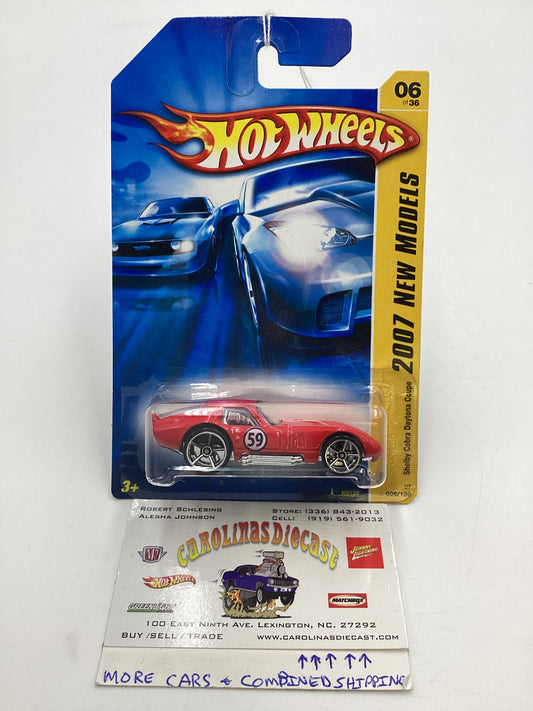 2007 Hot Wheels New Models #6 Shelby Cobra Daytona Coupe Red 21A