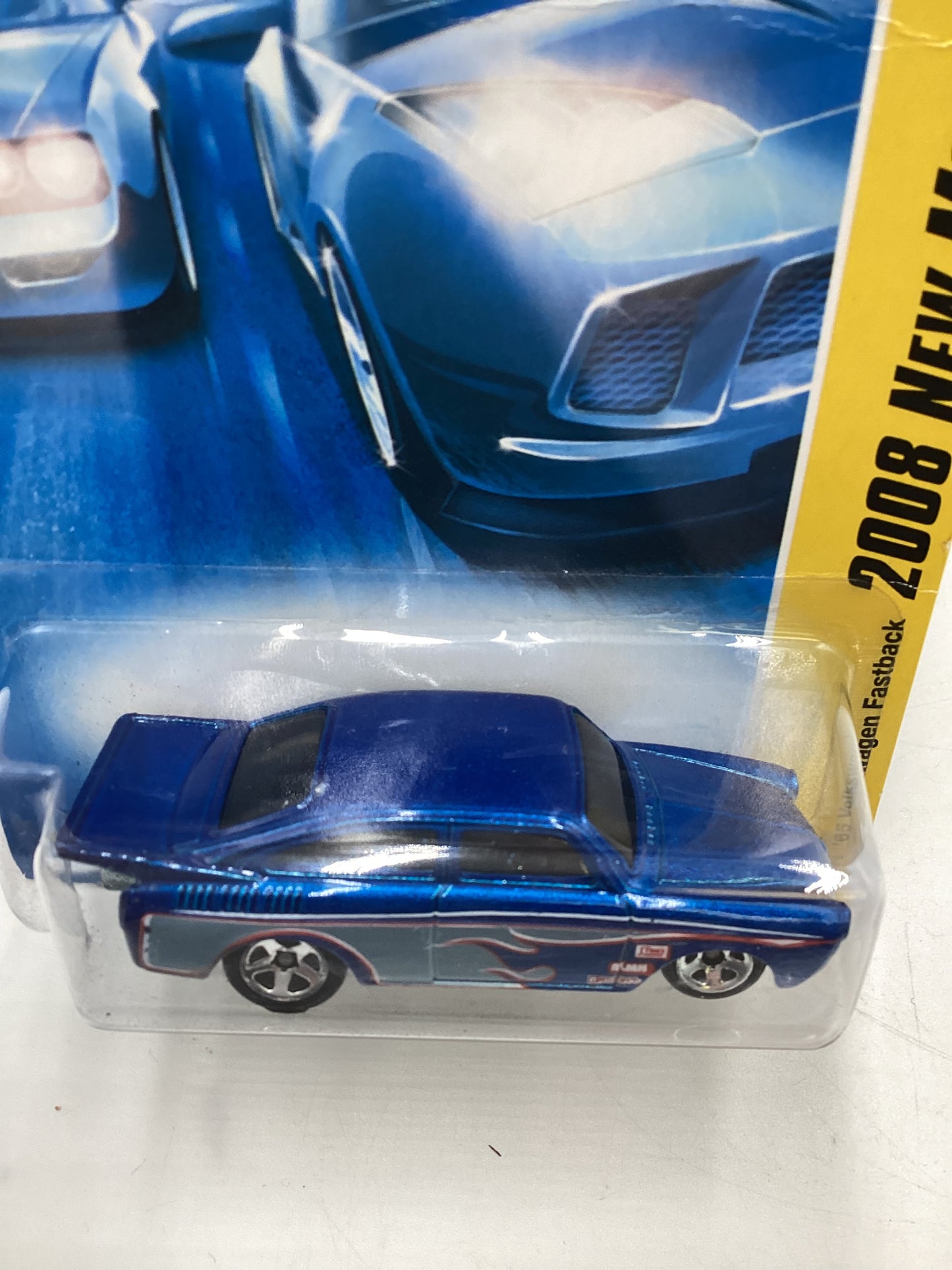 2008 Hot Wheels New Models #39 65 Volkswagen Fastback Blue Vein Center