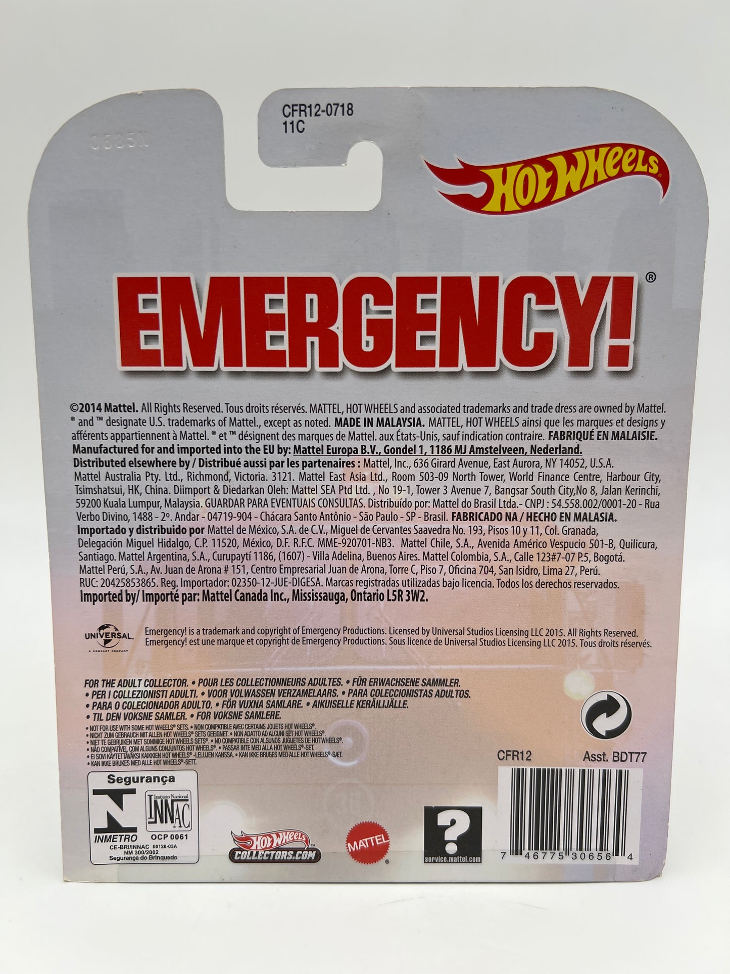 Hot Wheels Retro Entertainment Emergency! Rapid Responder Red W/Protector 2