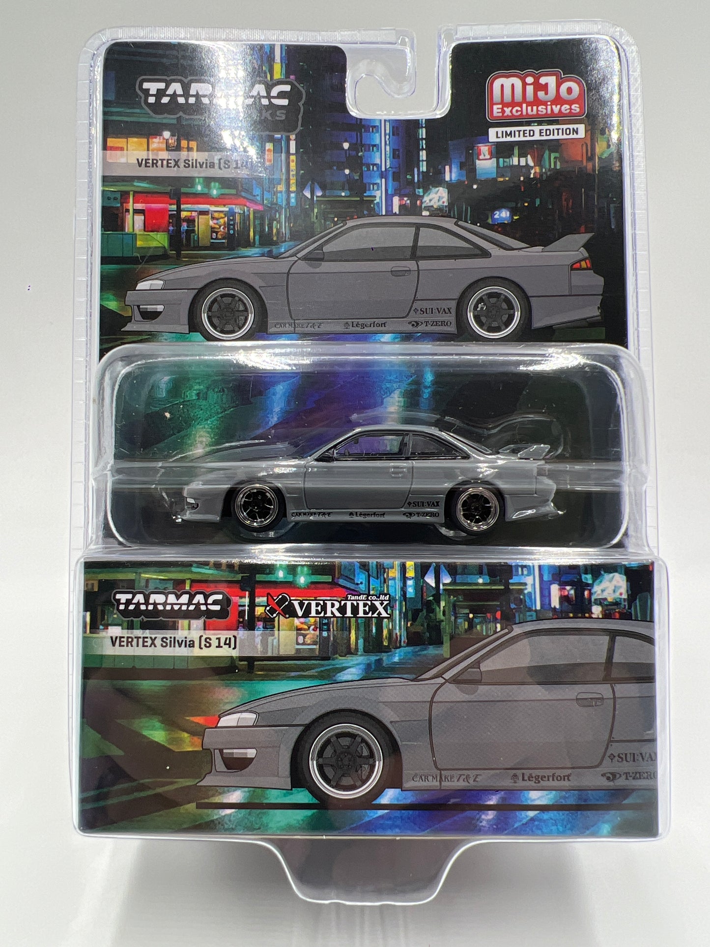 Tarmac Works Mijo Exclusives Vertex Nissan Silvia S14 Gray