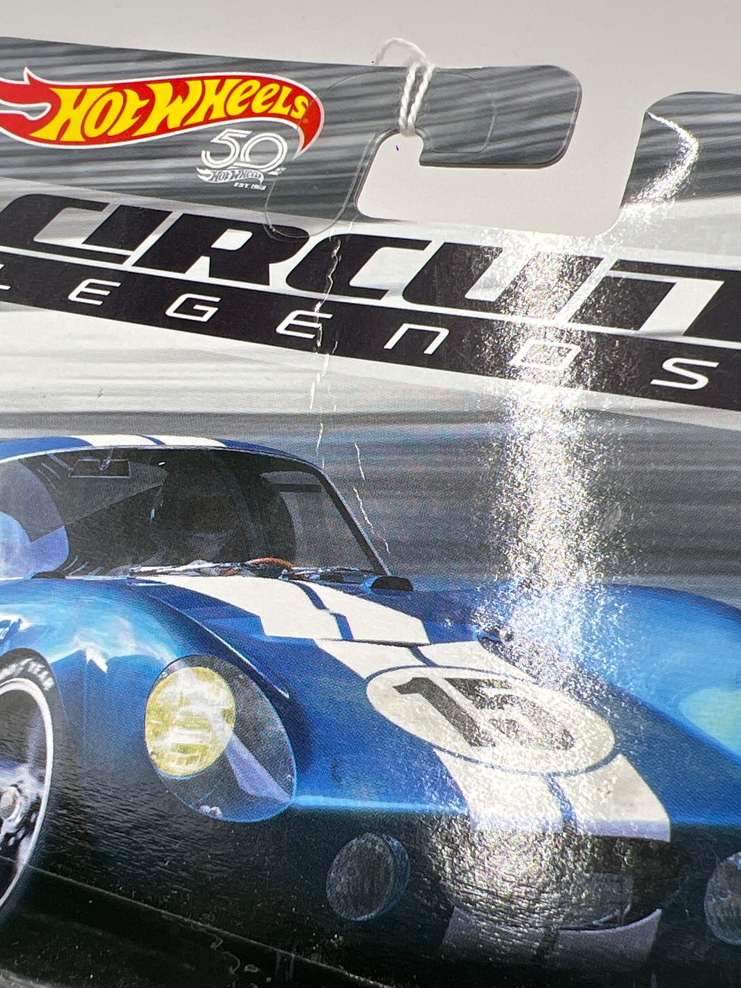 2018 Hot Wheels Car Culture Premium Circuit Legends #1 Shelby Cobra Daytona Coupe Blue Creased Card 255E