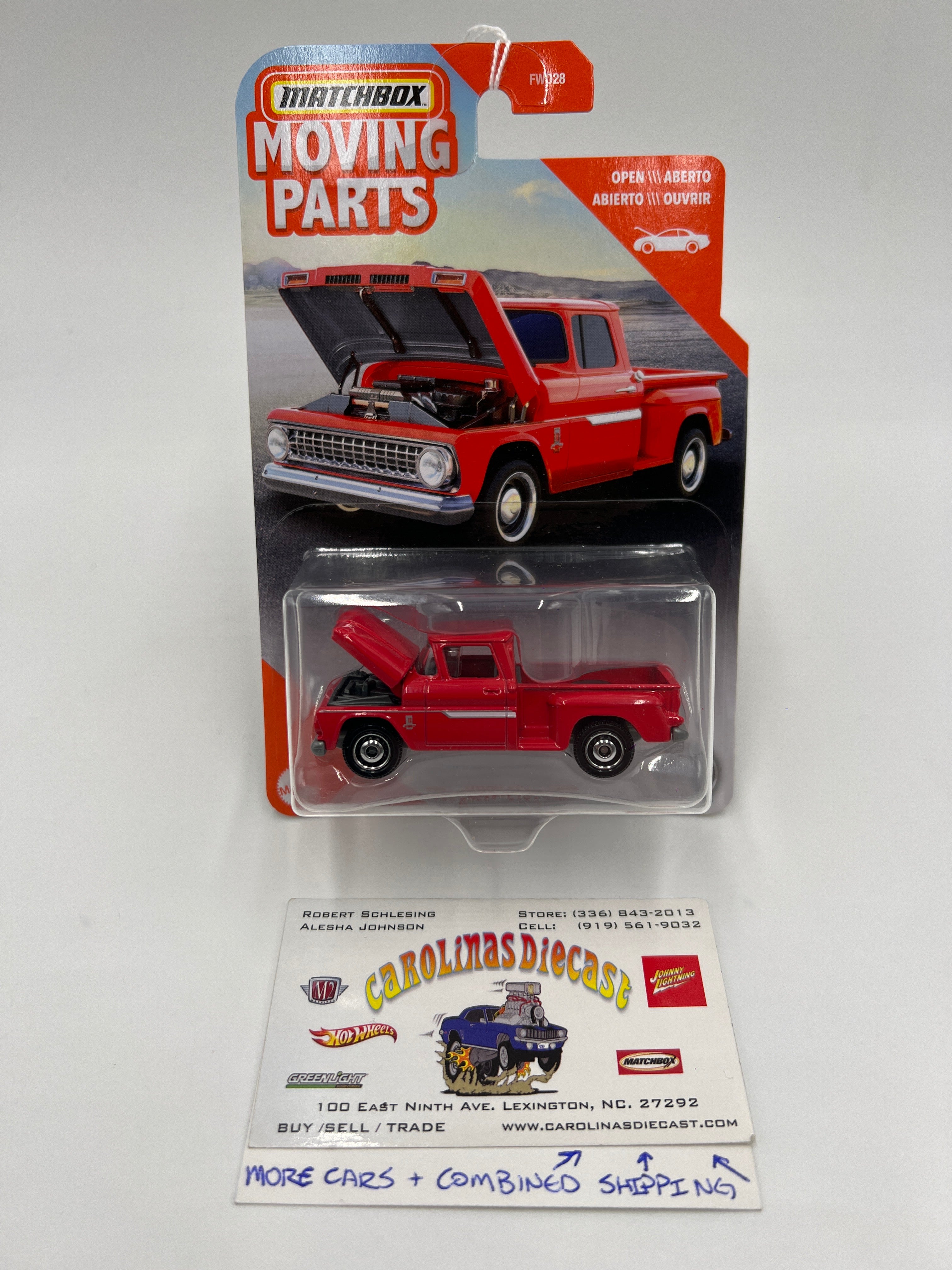Matchbox Moving Parts 1963 Chevy C10 Pickup Red 167Q