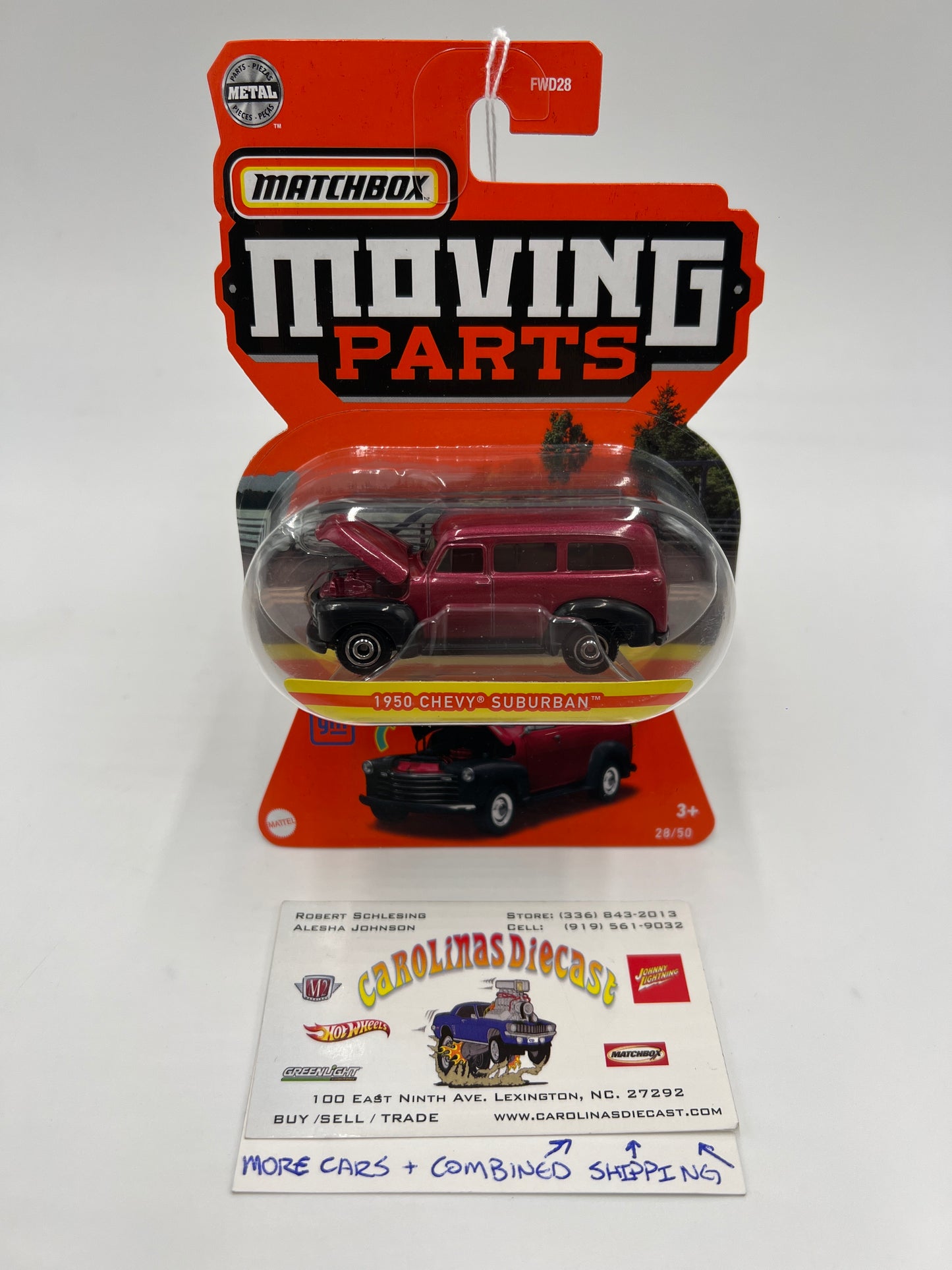 Matchbox Moving Parts #28 1950 Chevy Suburban Red 162F