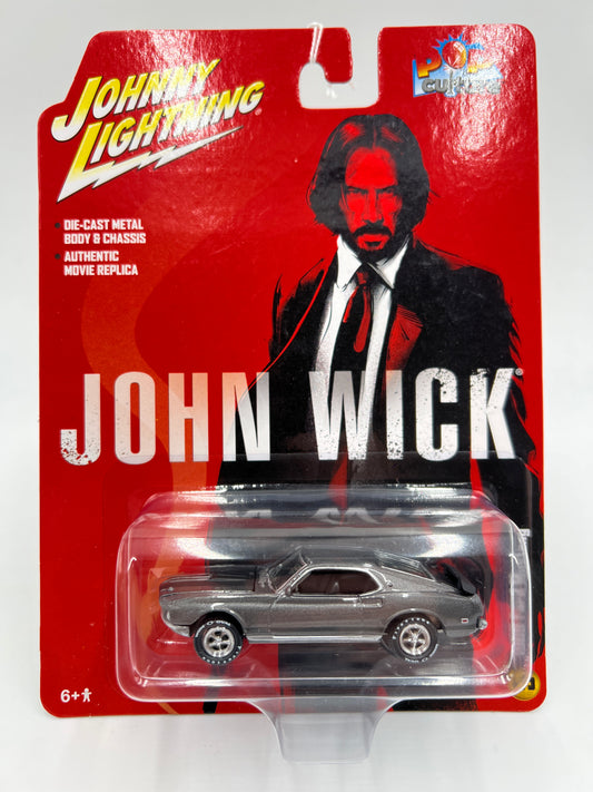 Johnny Lightning Pop Culture John Wick Release 2 #5 1969 Ford Mustang Gray