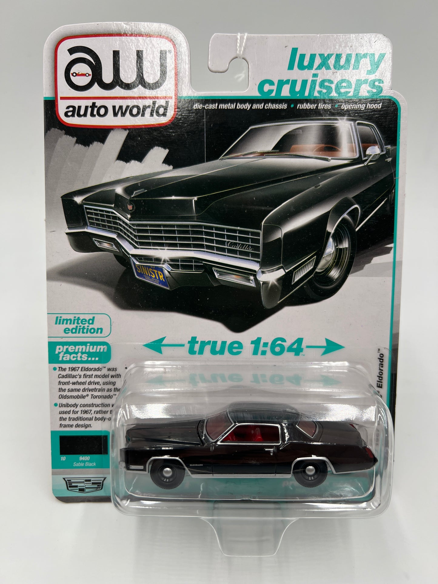 2025 Auto World Luxury Cruisers Release 1 Version A 1967 Cadillac Eldorado Black 182F