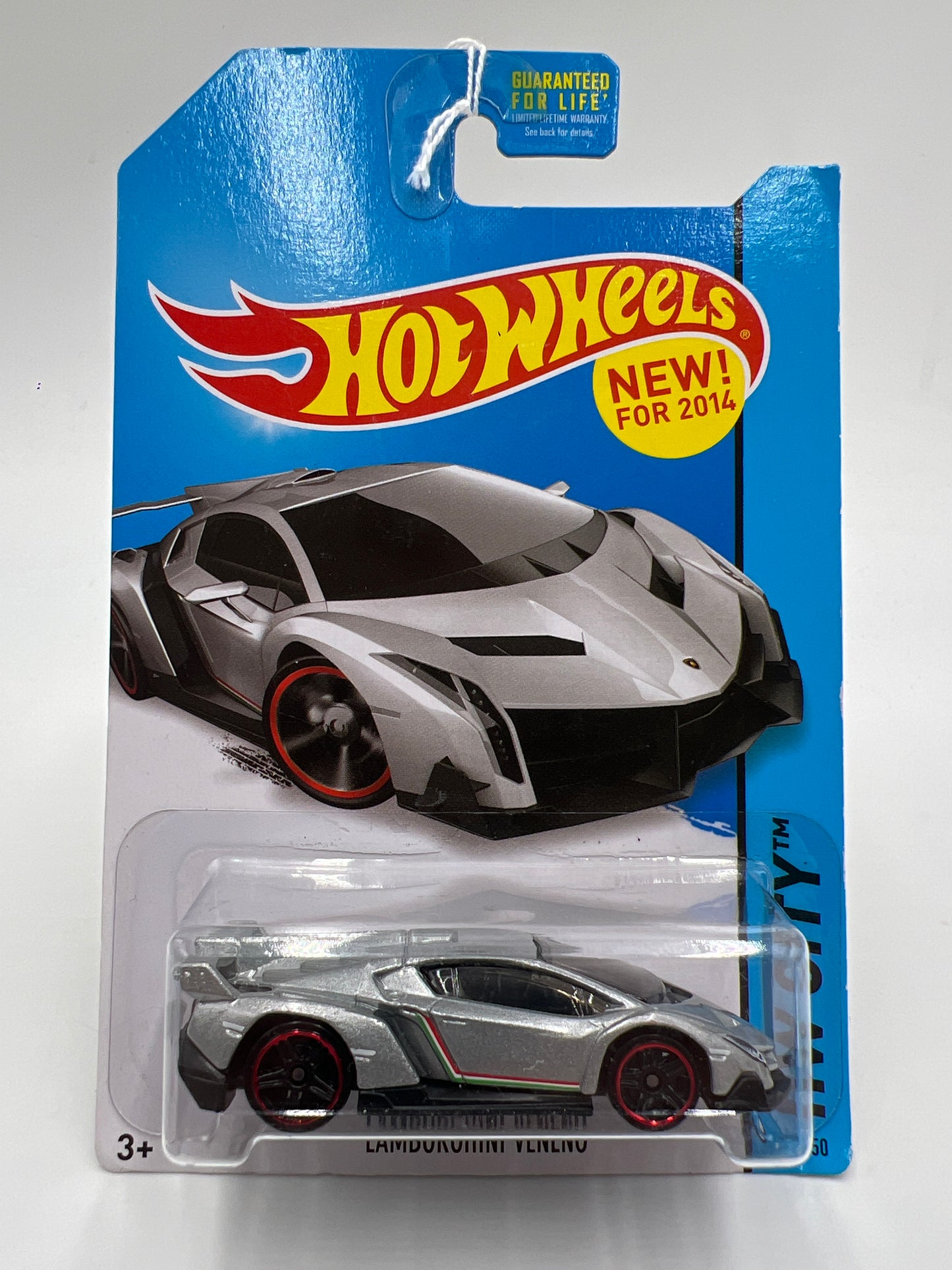 2014 Hot Wheels City #37 Lamborghini Veneno Silver 101B