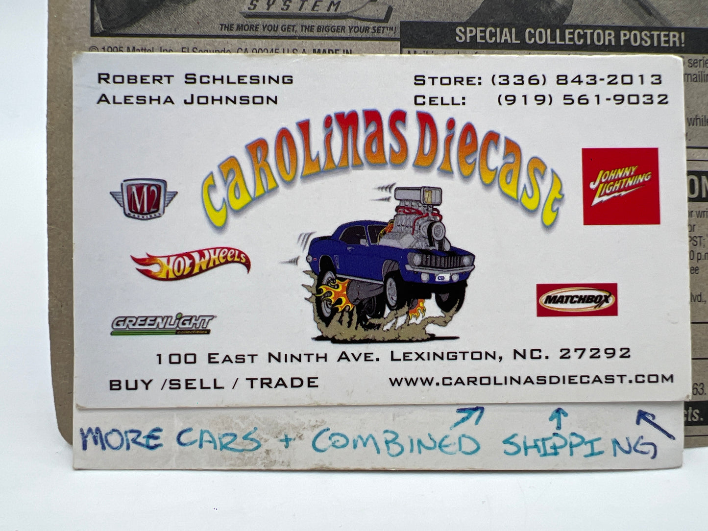 1996 Hot Wheels Treasure Hunt #433 Dodge Viper RT/10 Red Bad Card 282E